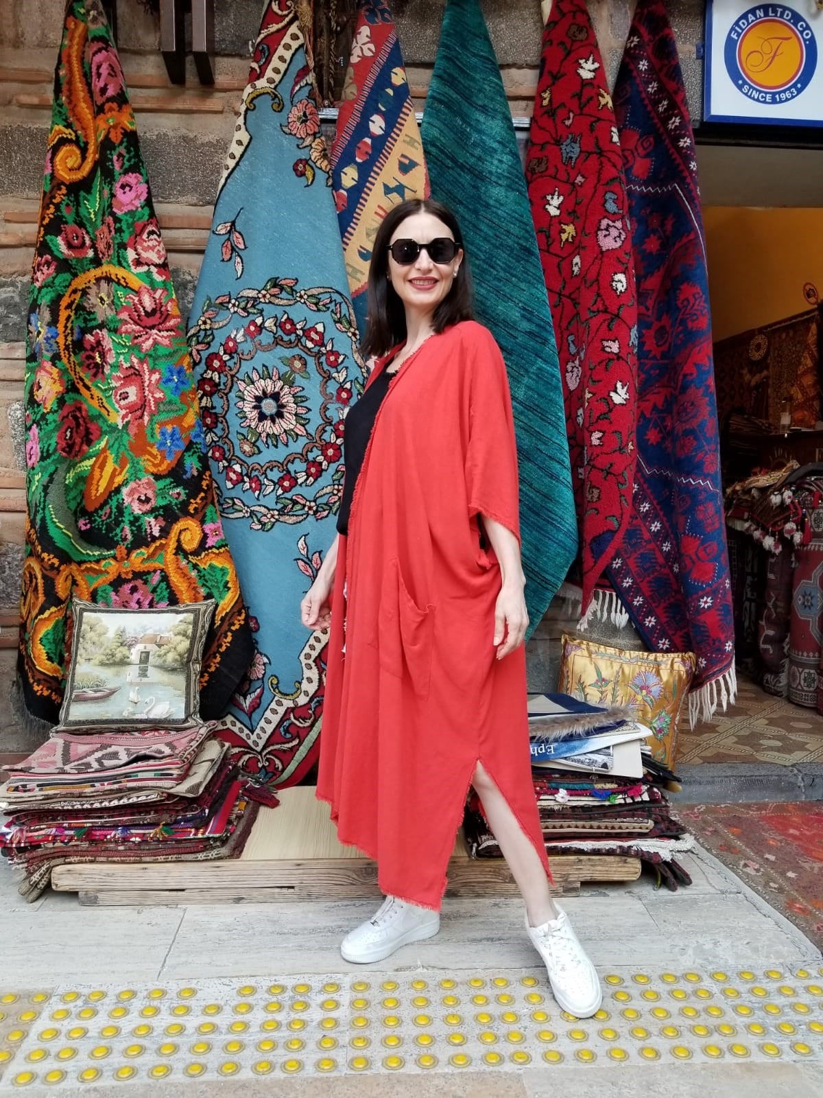 %100 Pamuklu Kumaş Kaftan