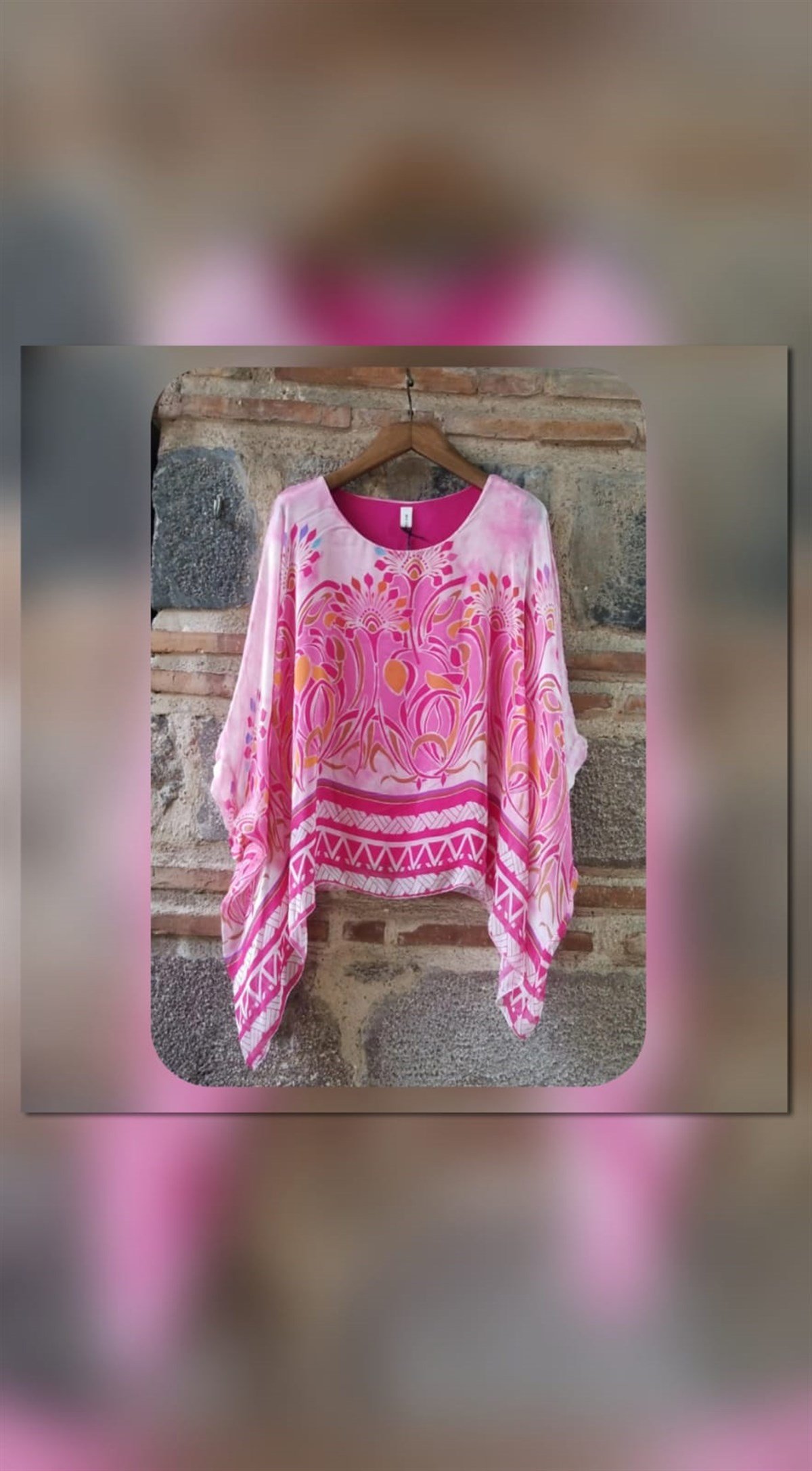 Ana Rengi Ekru Renkli  İtalyan İpek İçi Pamuklu Viskon Astar Bluz