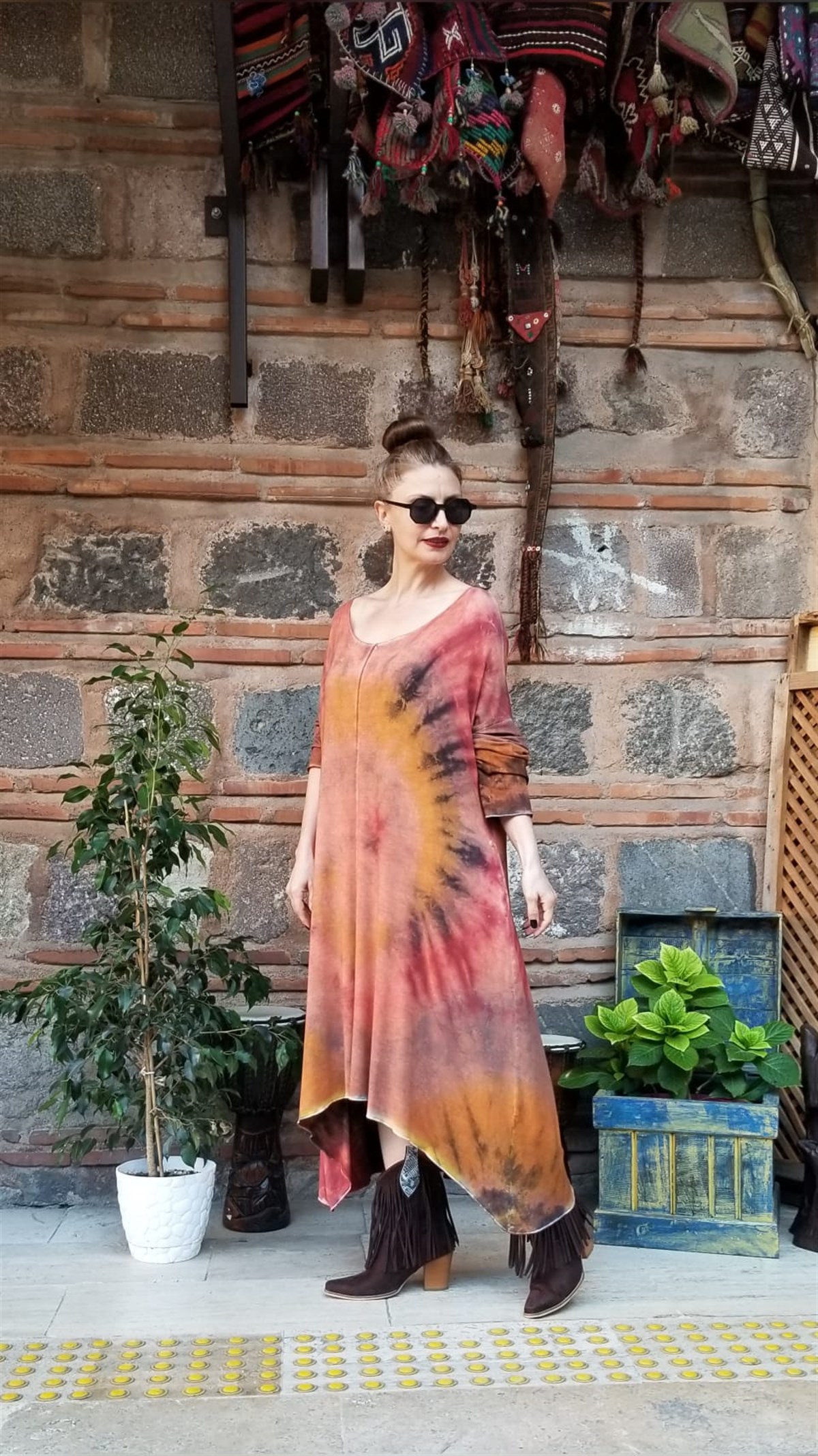 Batik Desenli Elbise