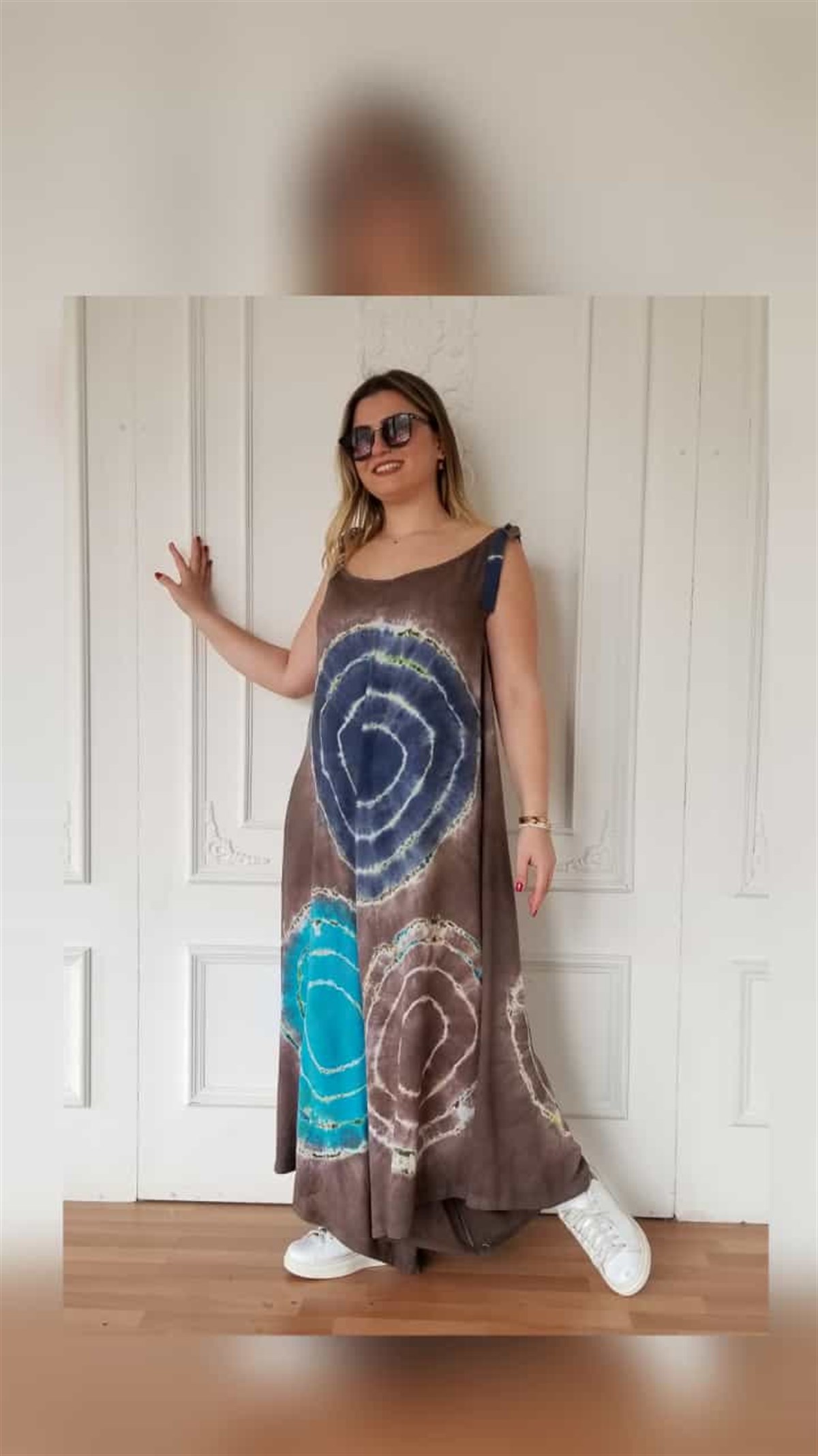 Batik Desenli Tulum Elbise