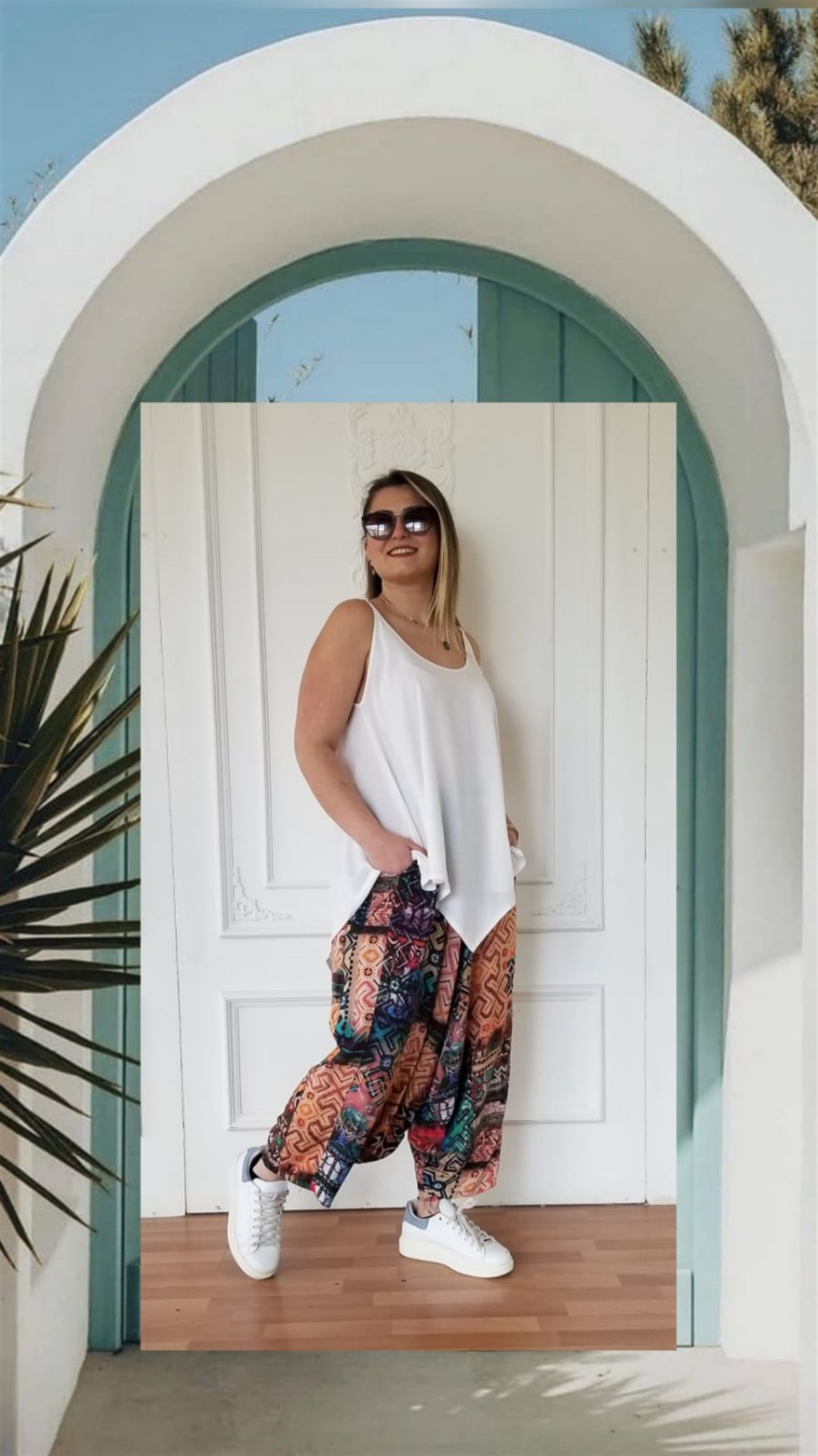 Desenli Ağı Düşük Şalvar