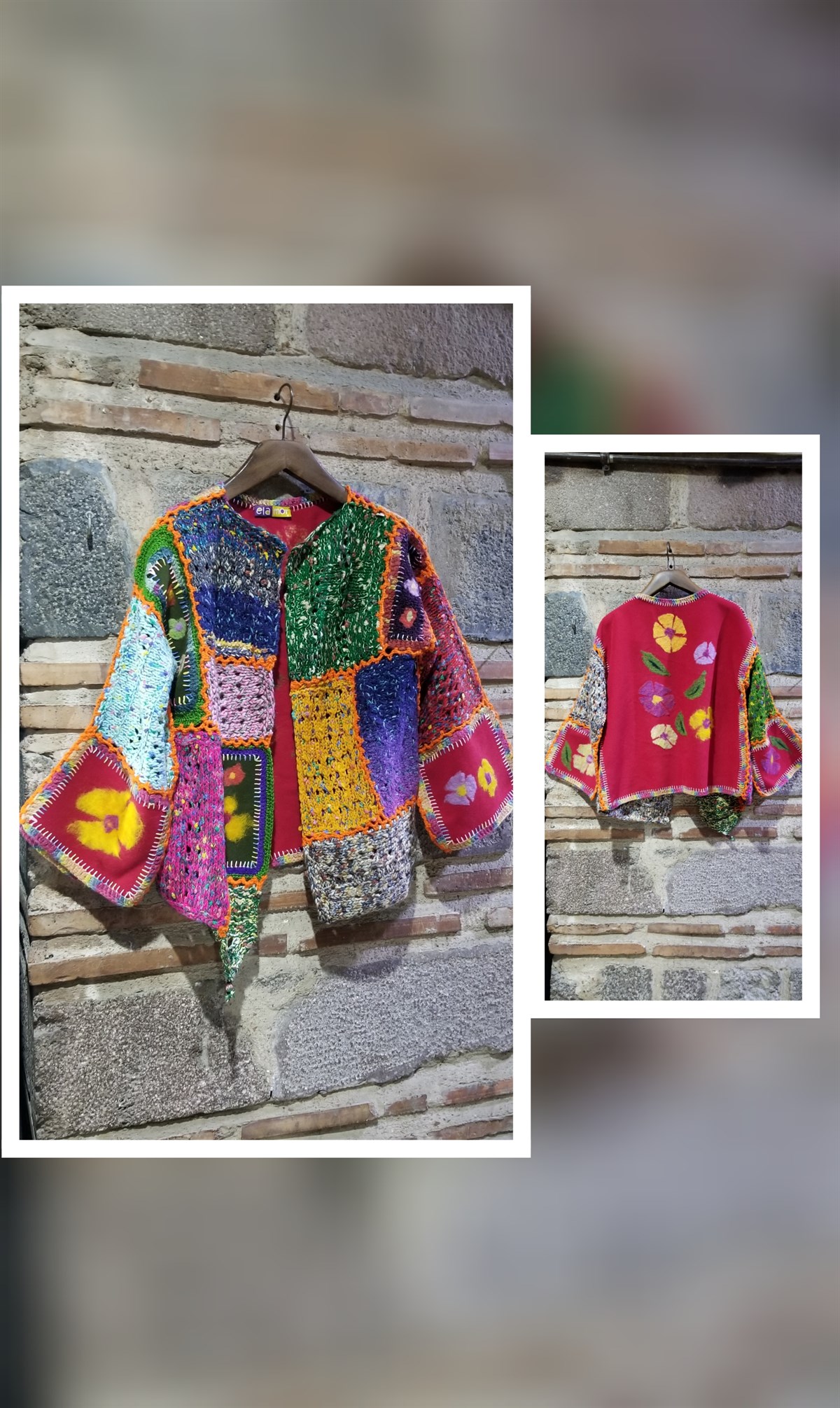 El İşi Hırka Keçe Detaylı