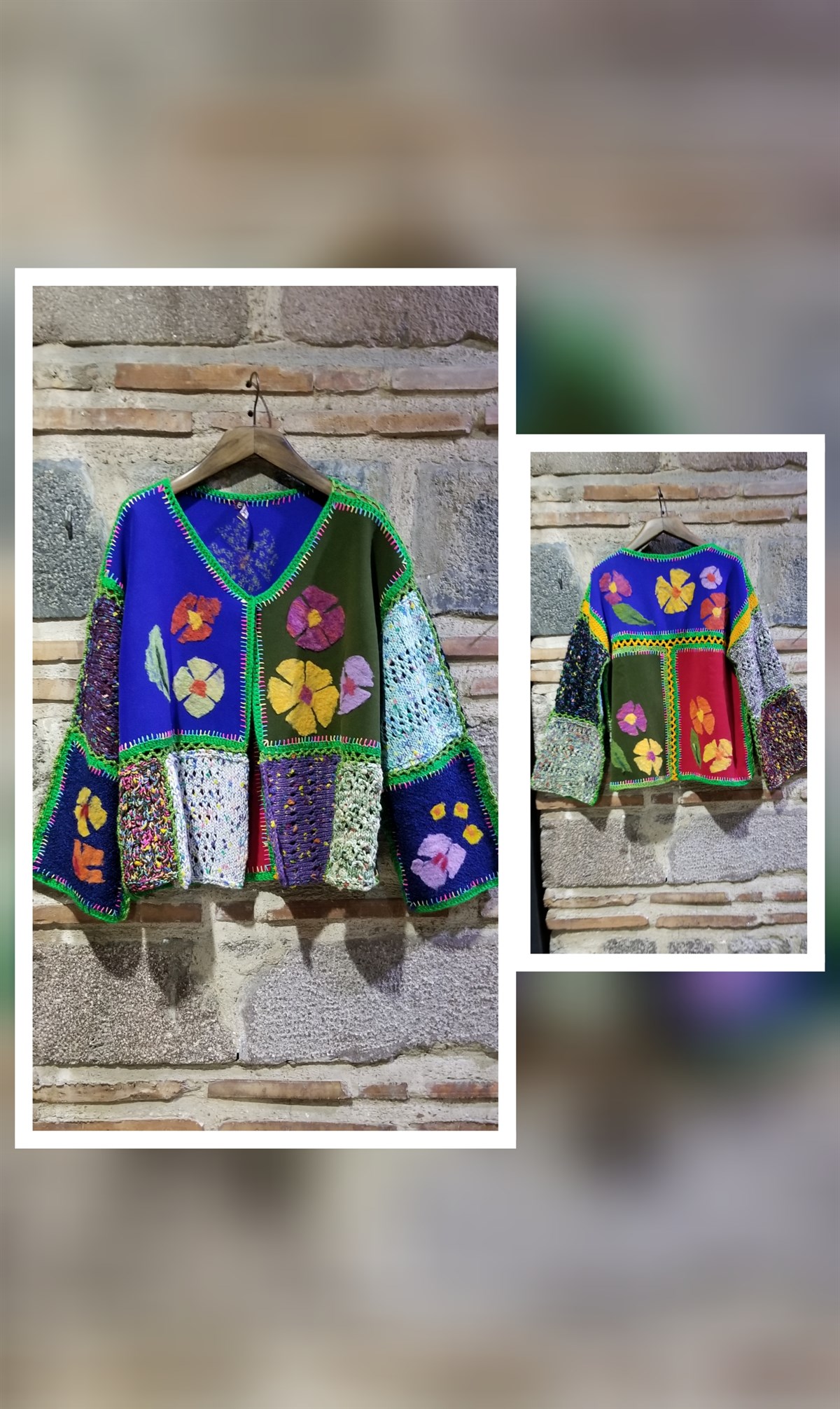 El İşi Hırka Keçe Detaylı