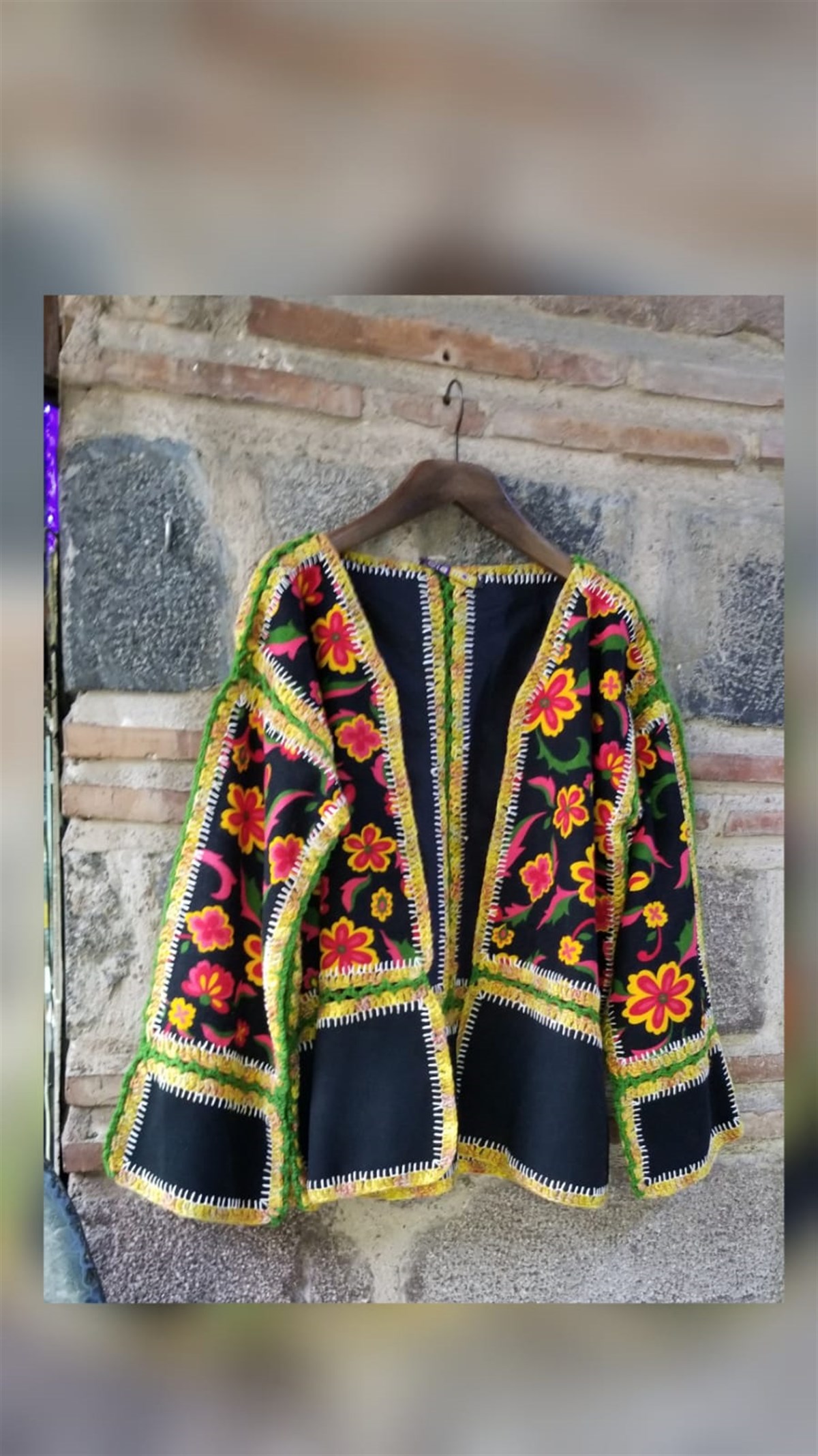 El İşi Pazen Ve Kot Kumaş Detaylı Hırka