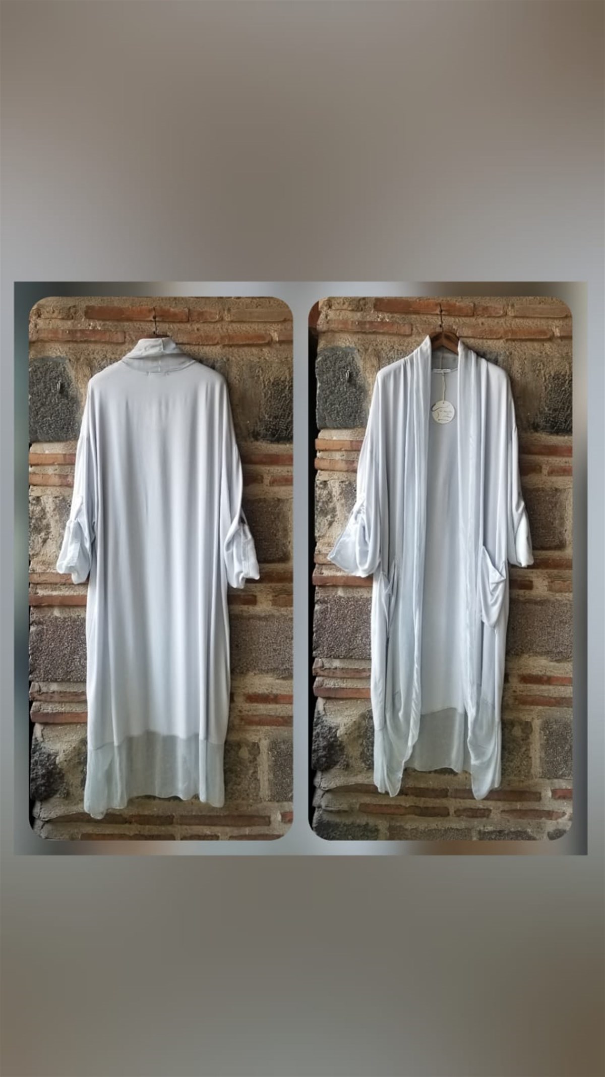 Gri Kaftan (Ön Kısmı İpek )