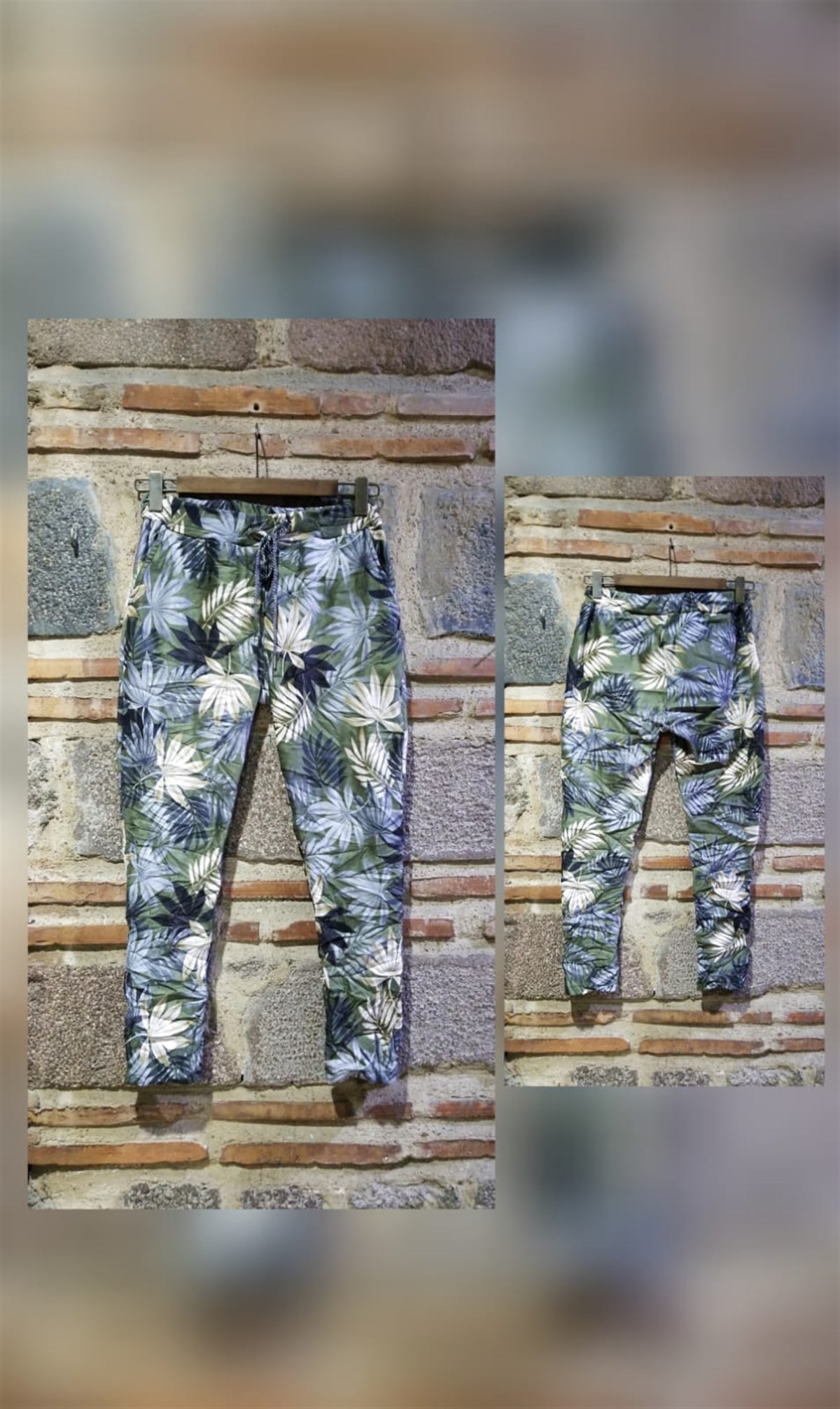 Haki Yaprak Pantolon