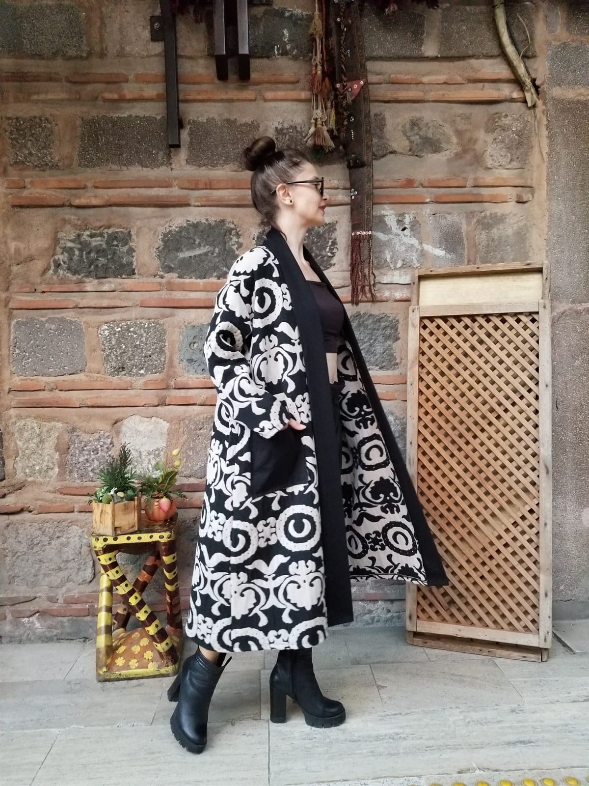 İtalyan %100 Koton Uzun Hırka