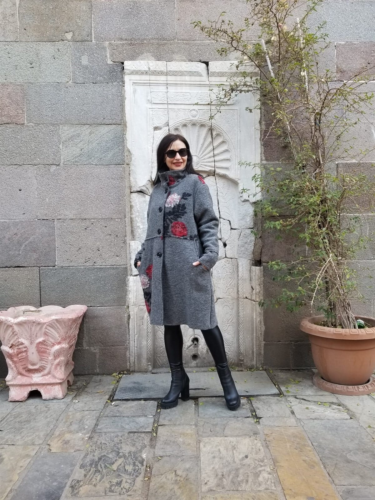İtalyan İçi Astarlı Keçe Kumaş Kaban Standart Beden