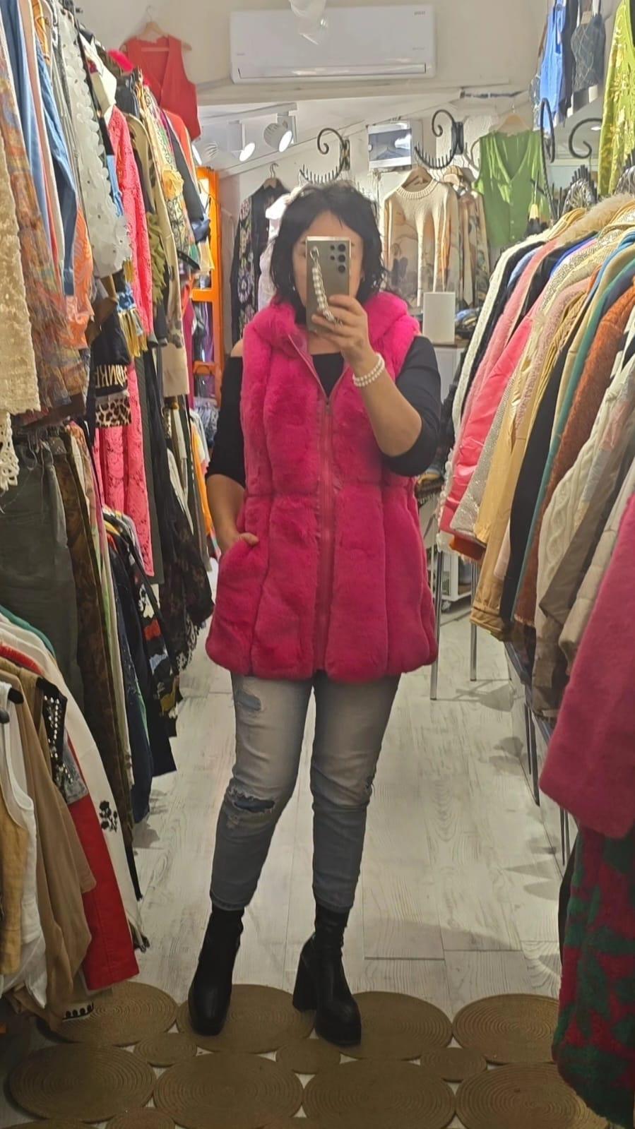 İtalyan imitasyon kürk içi astarlı kapişonlu