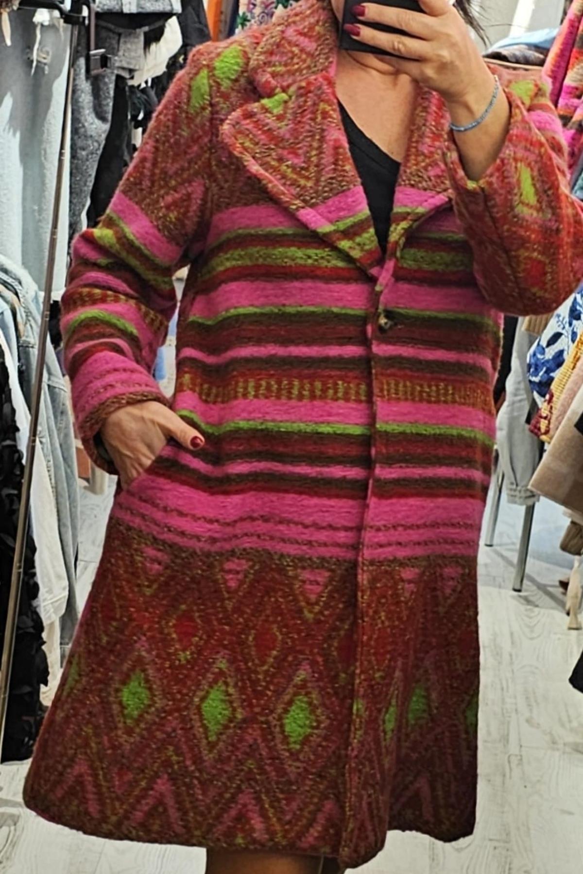 İtalyan Keçe Kumaş Astarlı Kaban Renkli