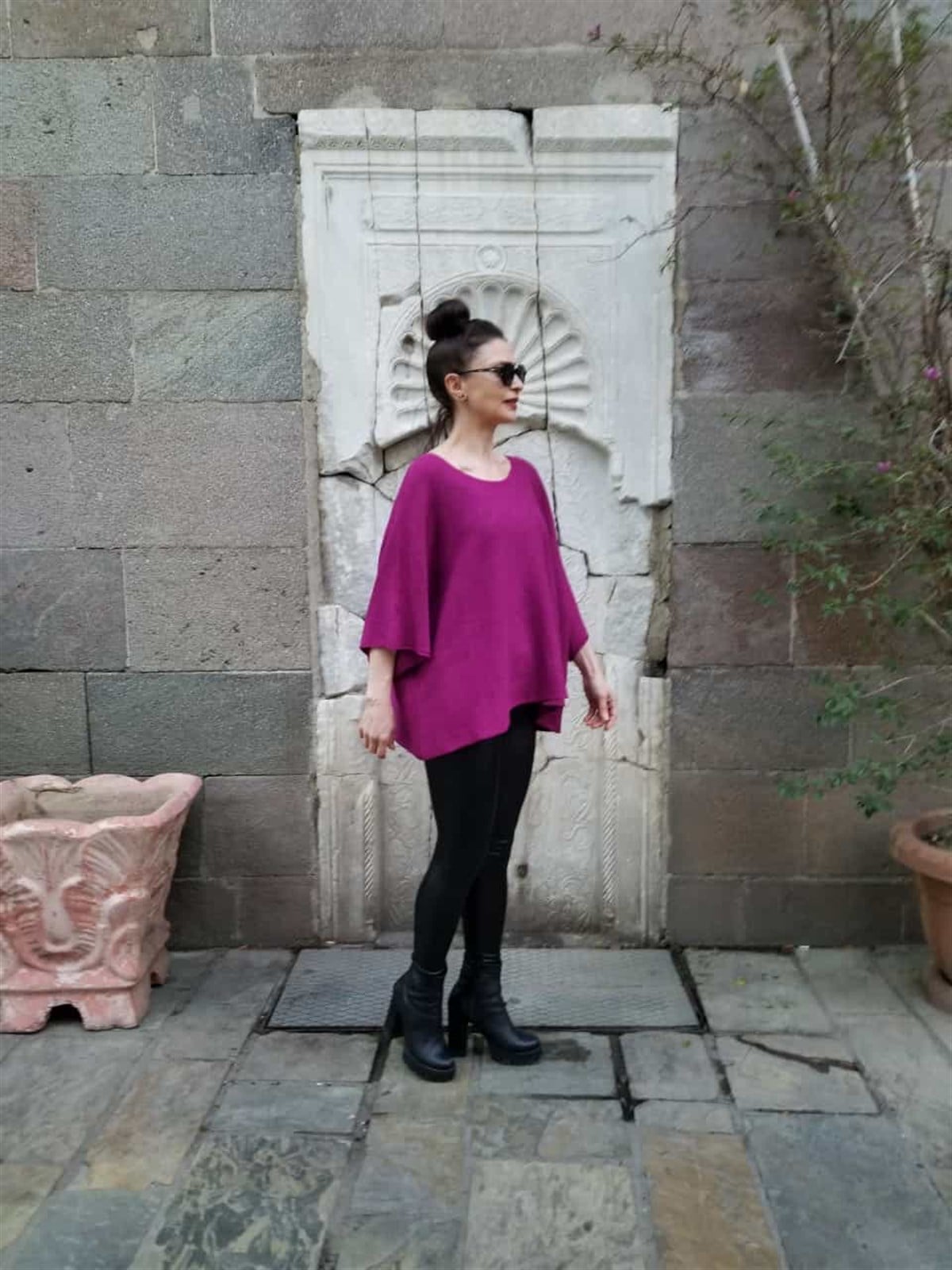 İtalyan Örme Triko Bluz Fuşya 