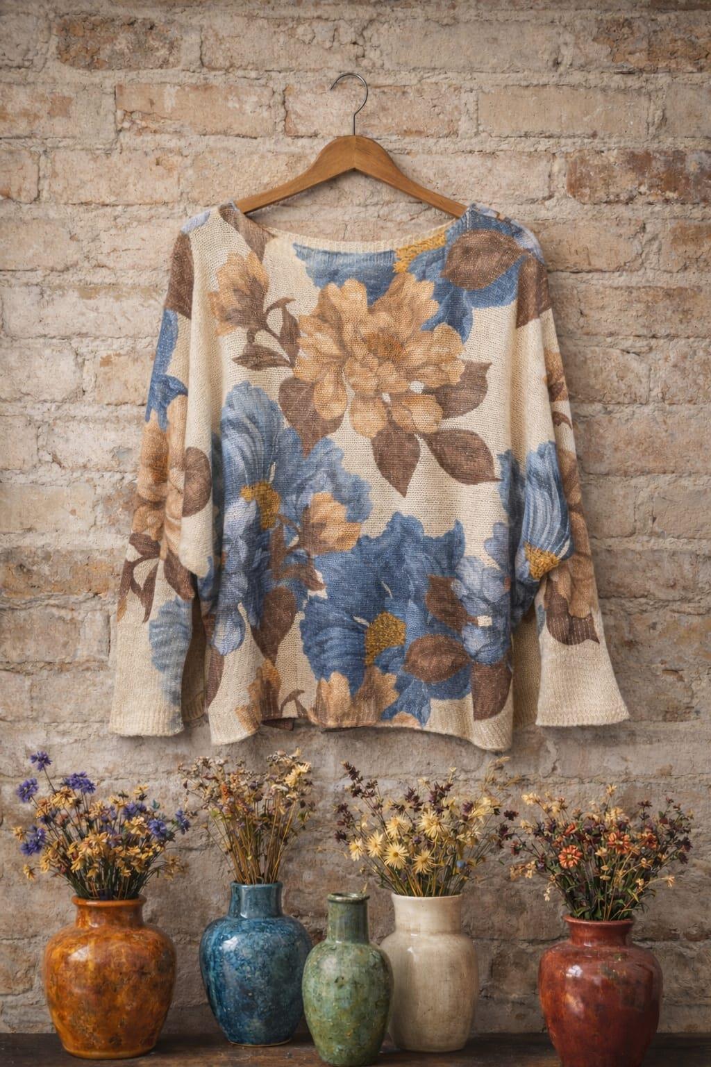 İtalyan Simli Triko Bluz Renkli