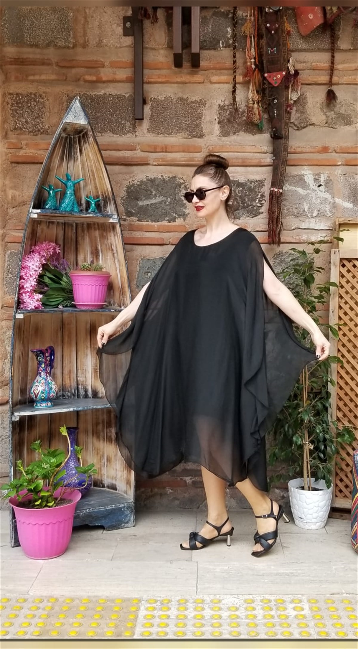 İtalyan Siyah İpek Elbise