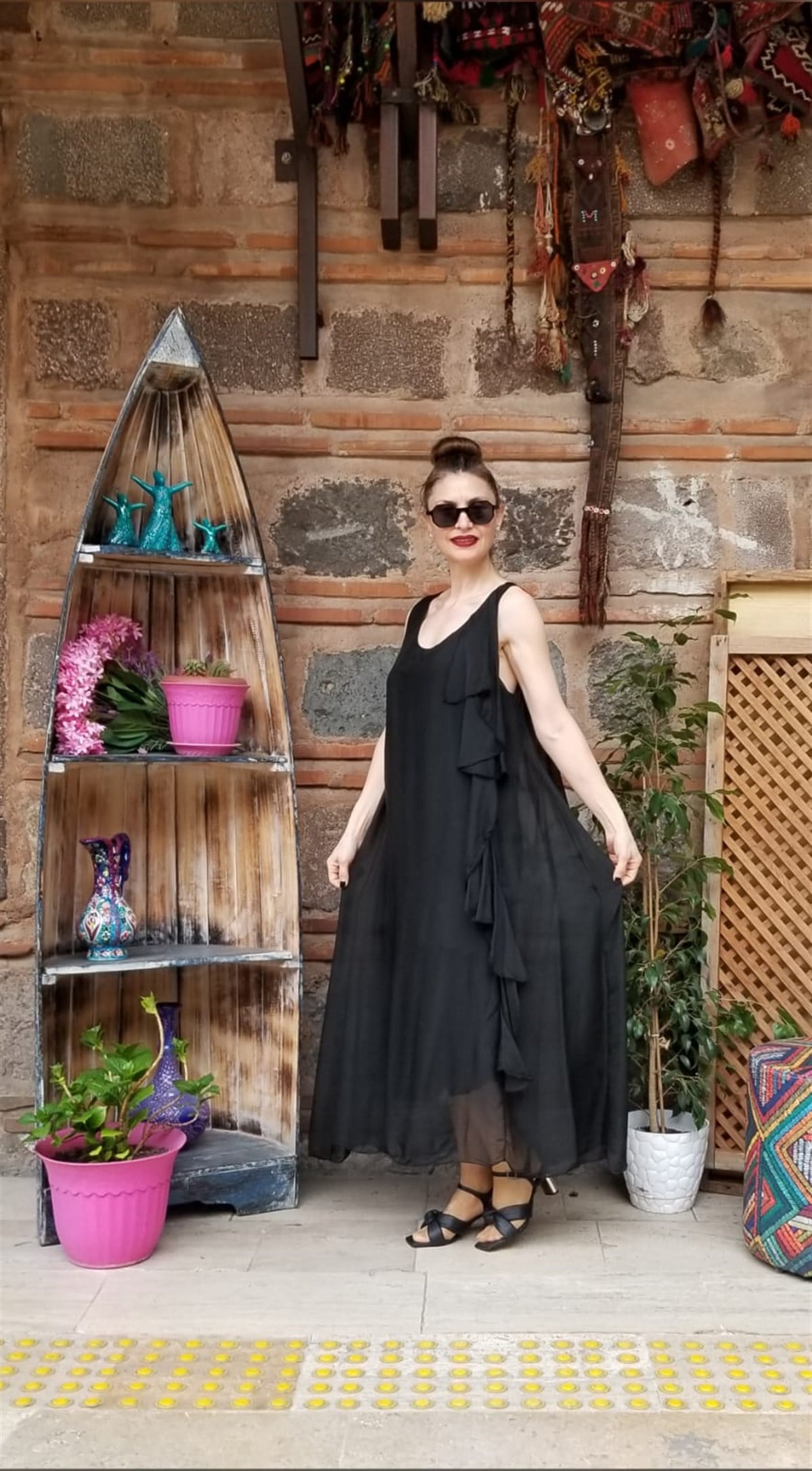 İtalyan Siyah İpek Elbise