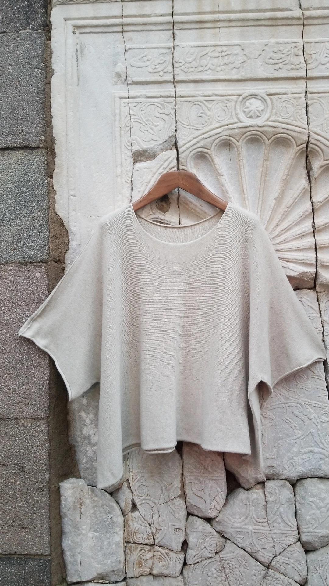 İtalyan Triko Örme Taş Kazak