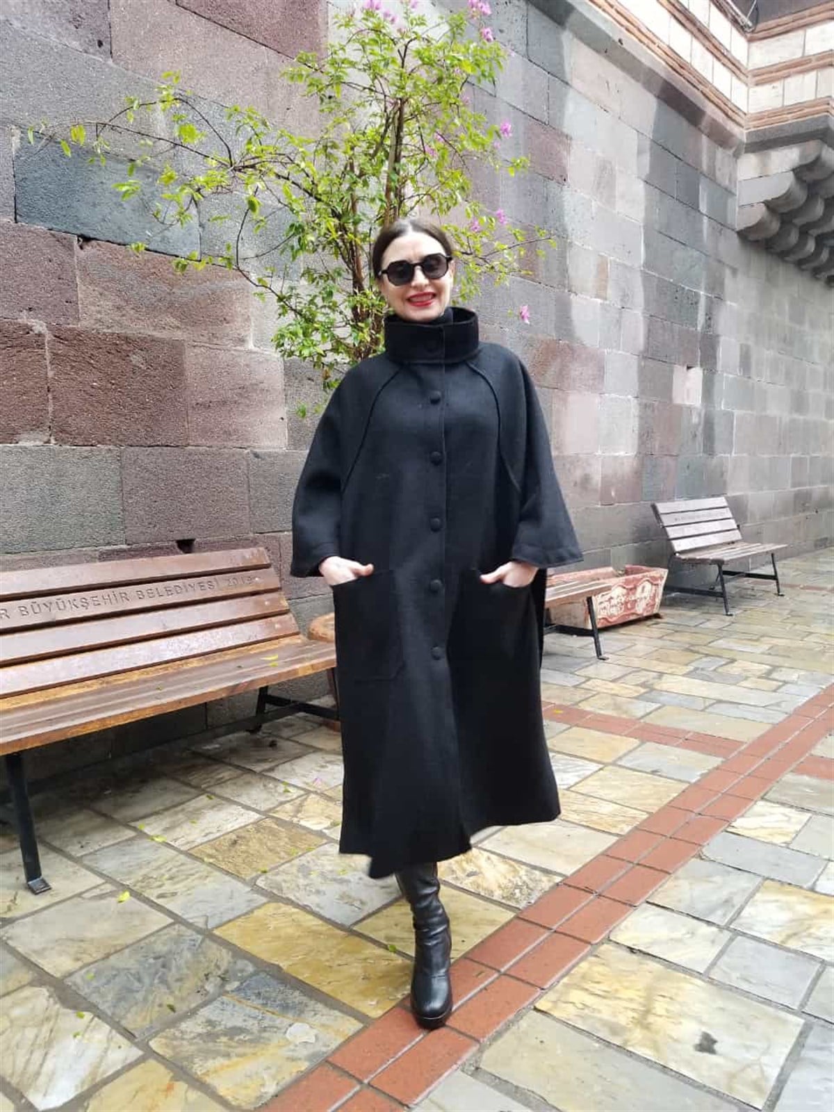 Keçe Kumaş Kaban Siyah