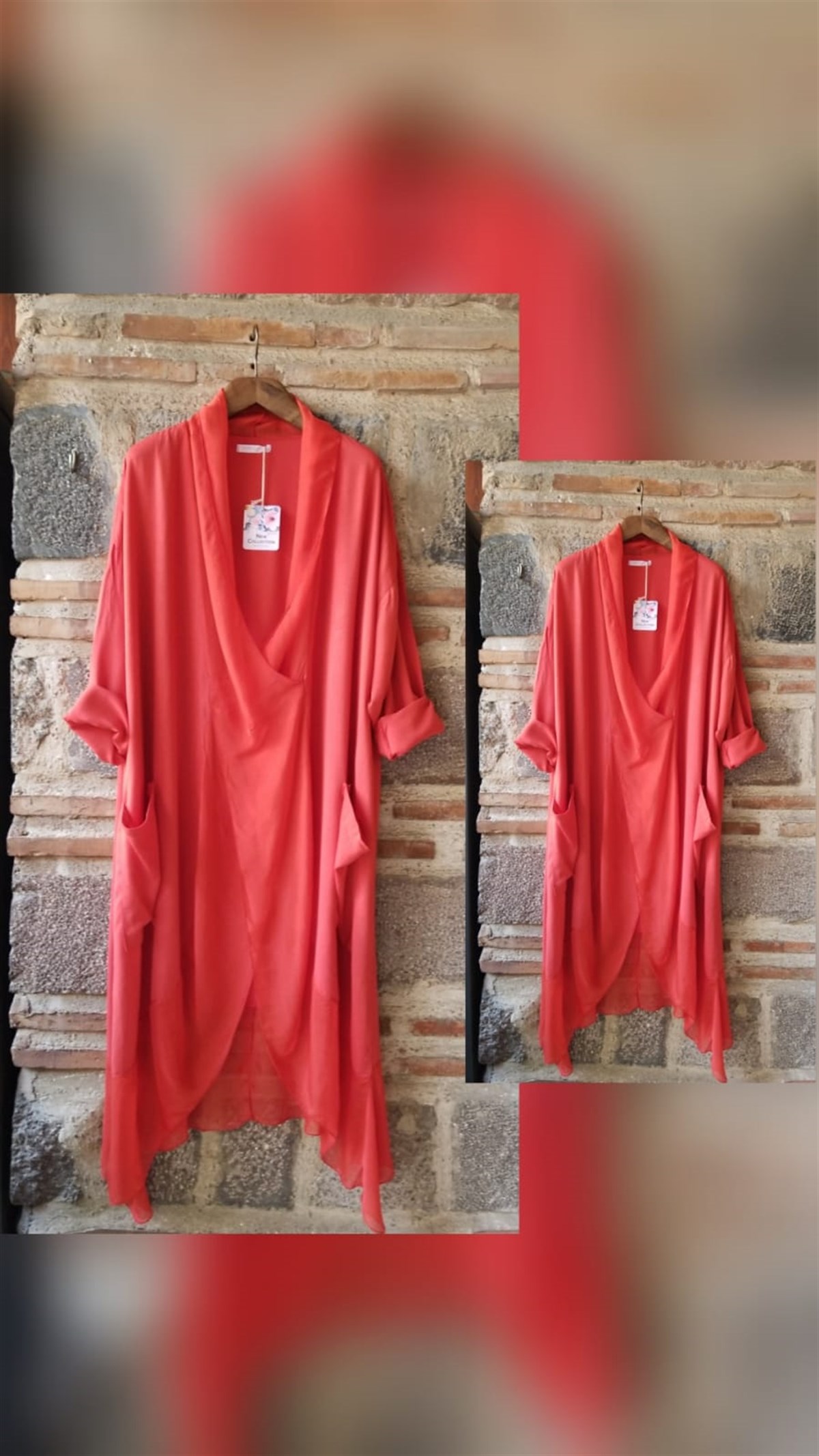 Kırmızı Venüs Tunik (Ön Kısmı İpek )