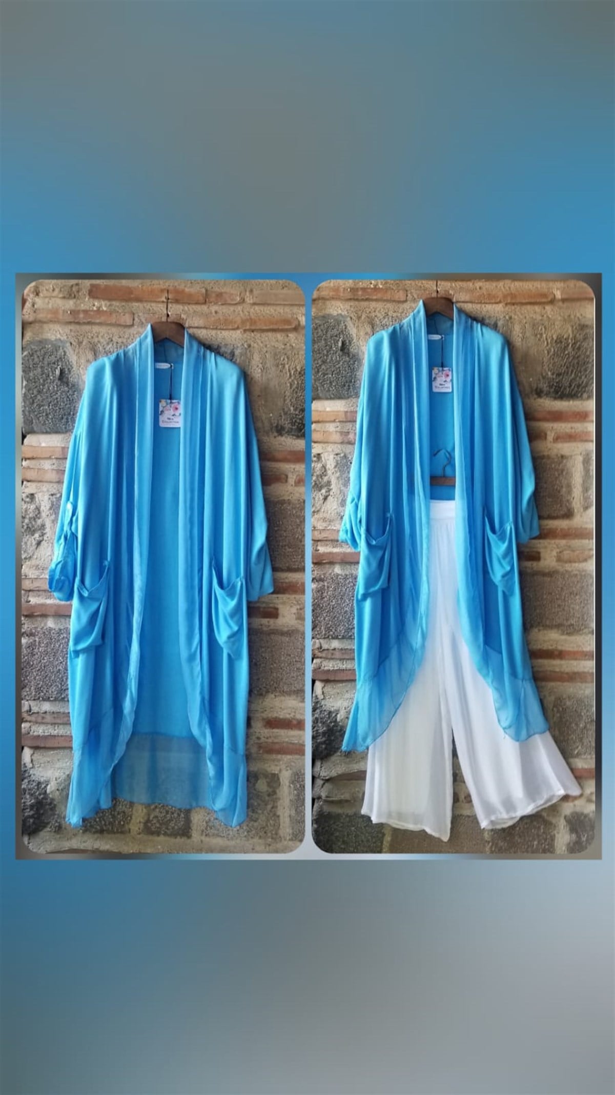 Mavi Kaftan (Ön Kısmı İpek )