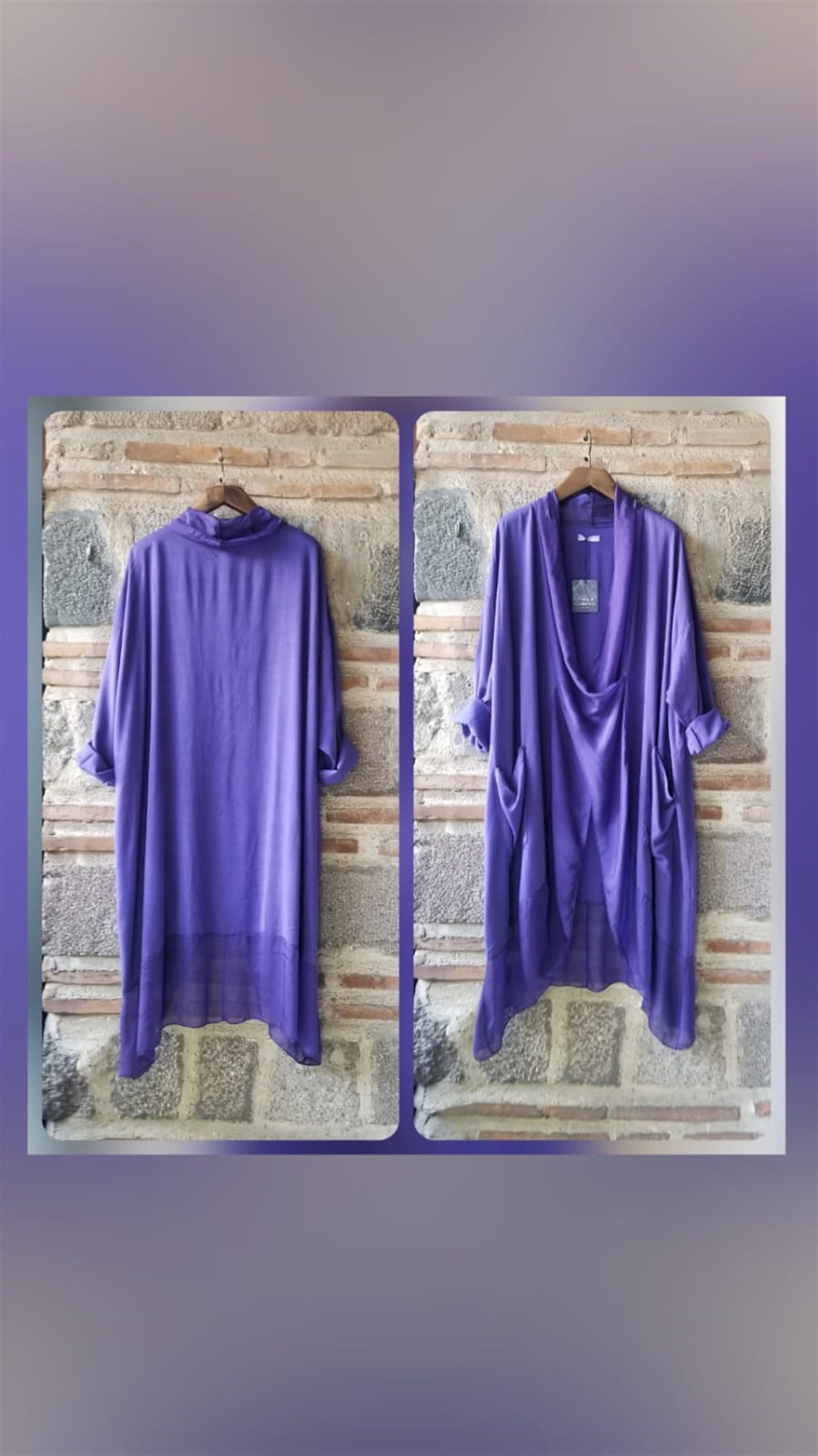 Mor Venüs Tunik (Ön Kısmı İpek )