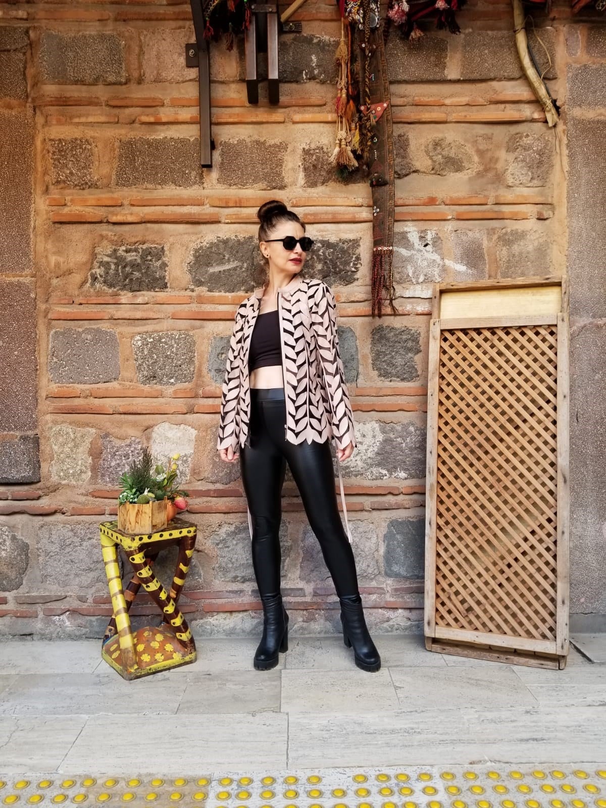 Orjinal Kuzu Derisi Kemerli Deri Ceket