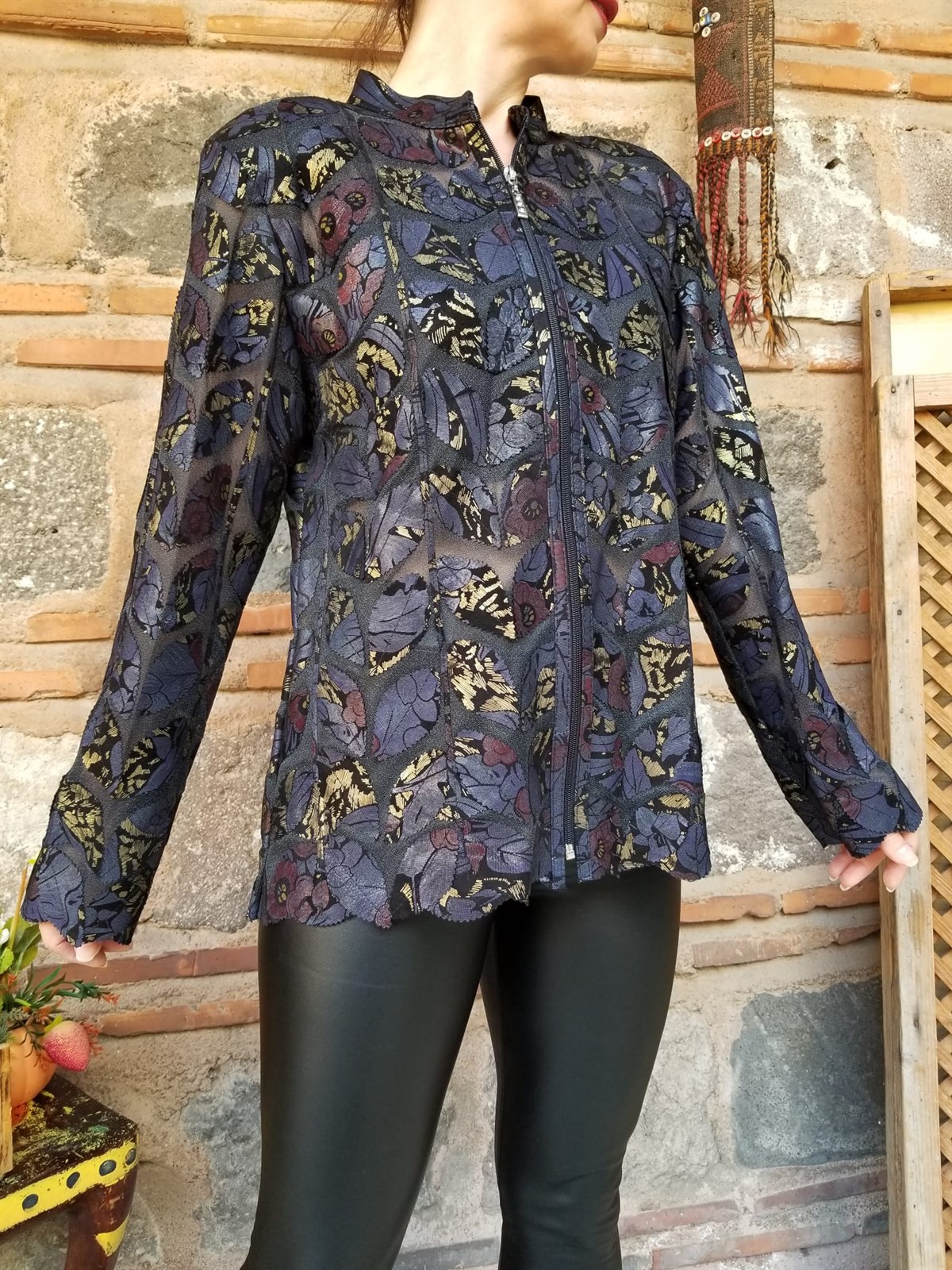 Orjinal Kuzu Derisi Önden Fermuarlı Deri Ceket