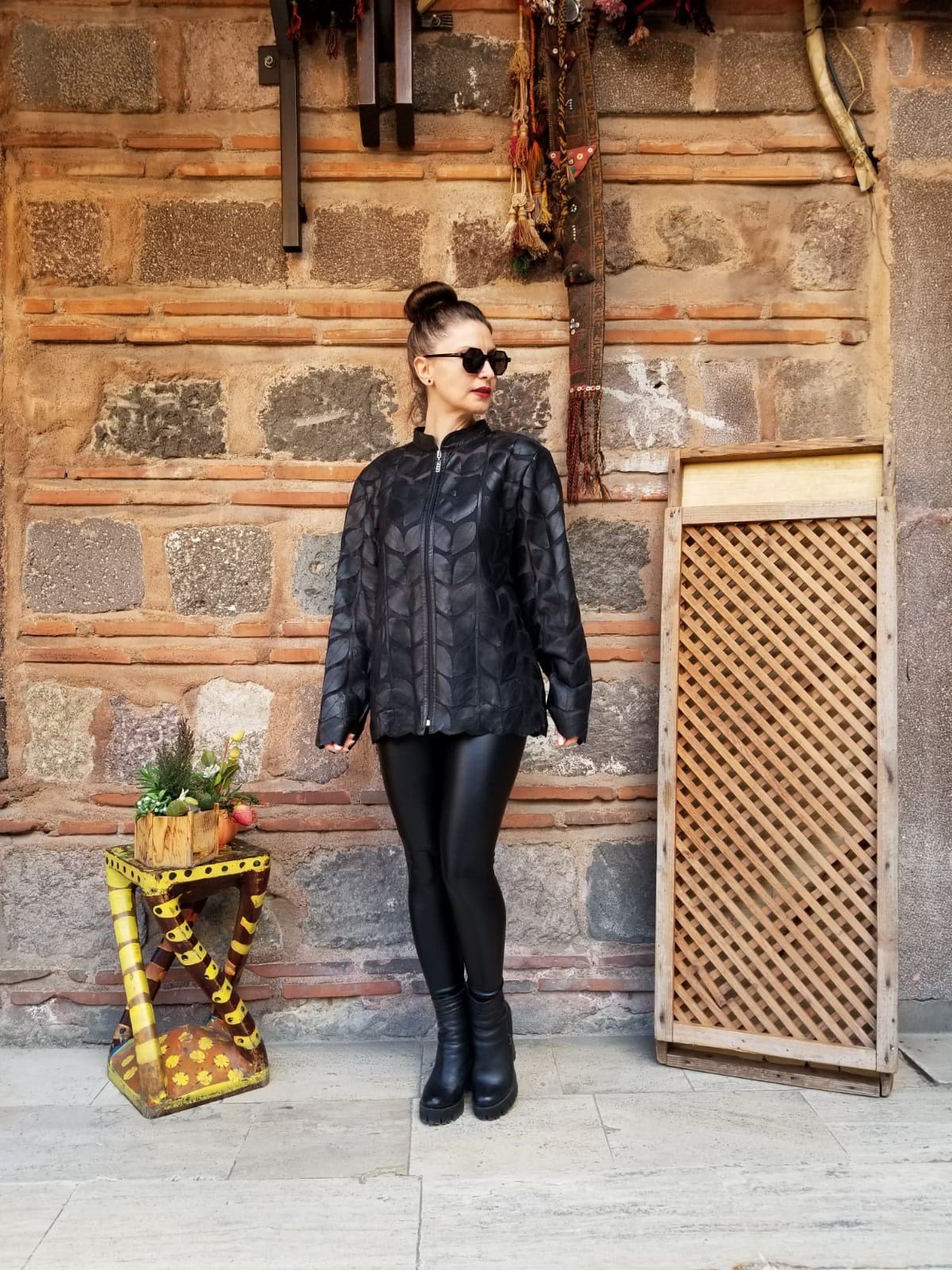 Orjinal Kuzu Derisi Tasarım Deri Ceket