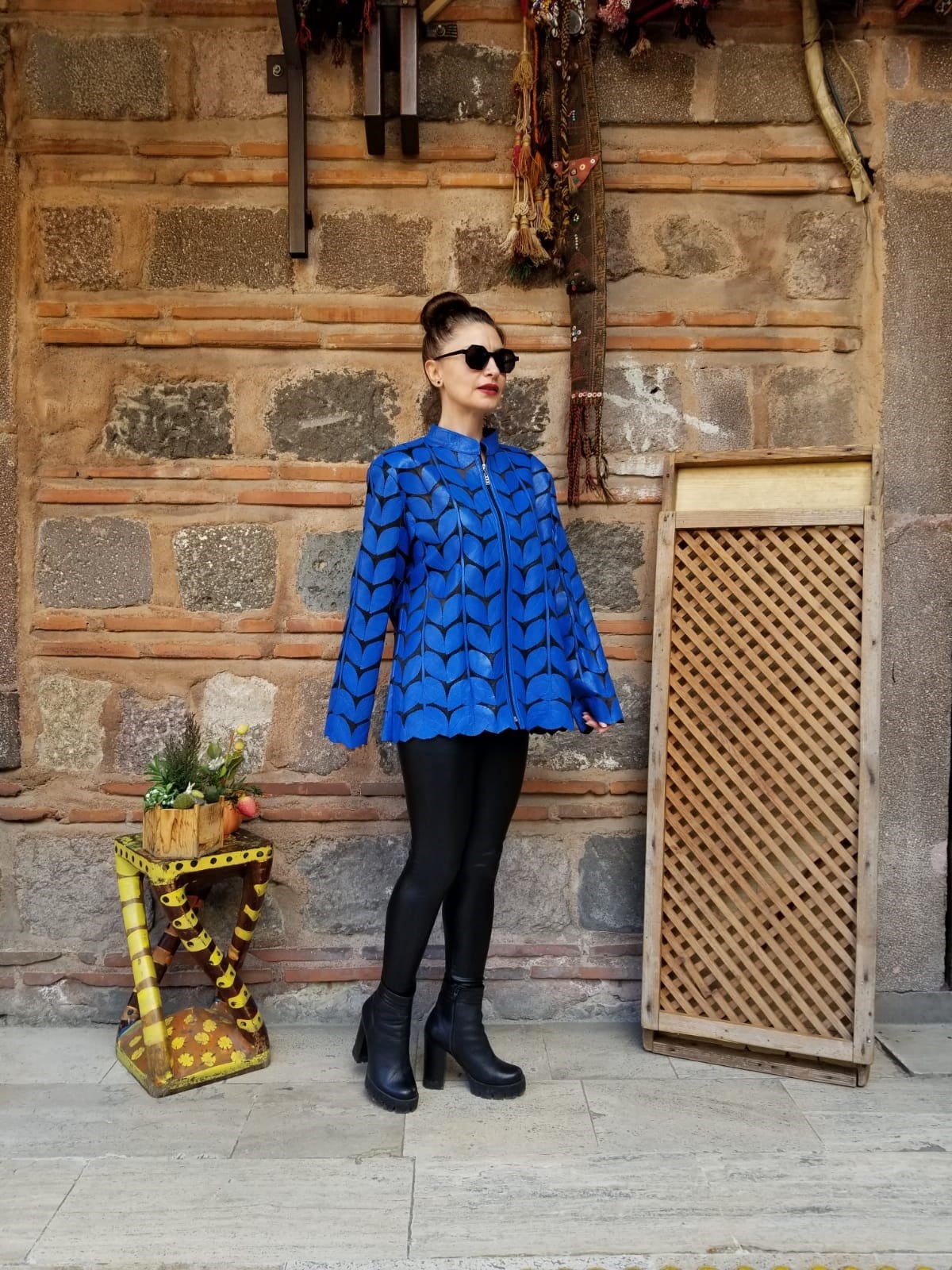 Orjinal Kuzu Derisi Tasarım Deri Ceket