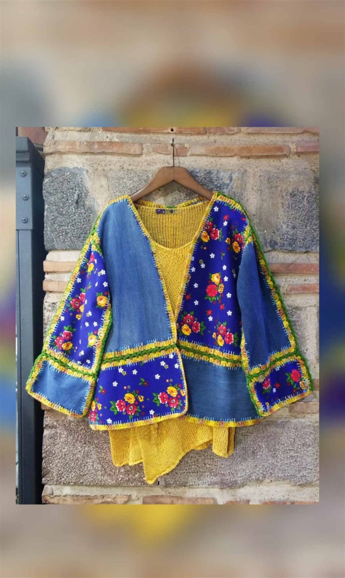 Pazen Ve Kot  El İşi Detaylı Hırka 