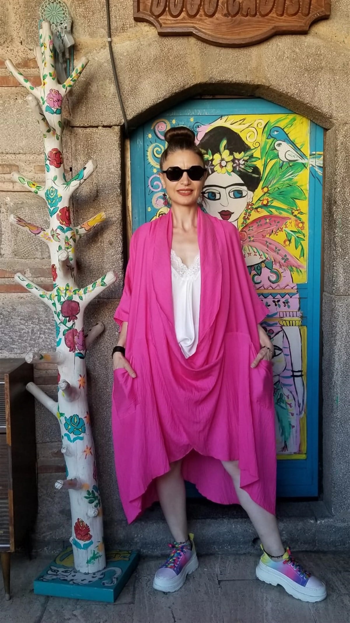 Pembe  Önden Cepli Venüs Tunik