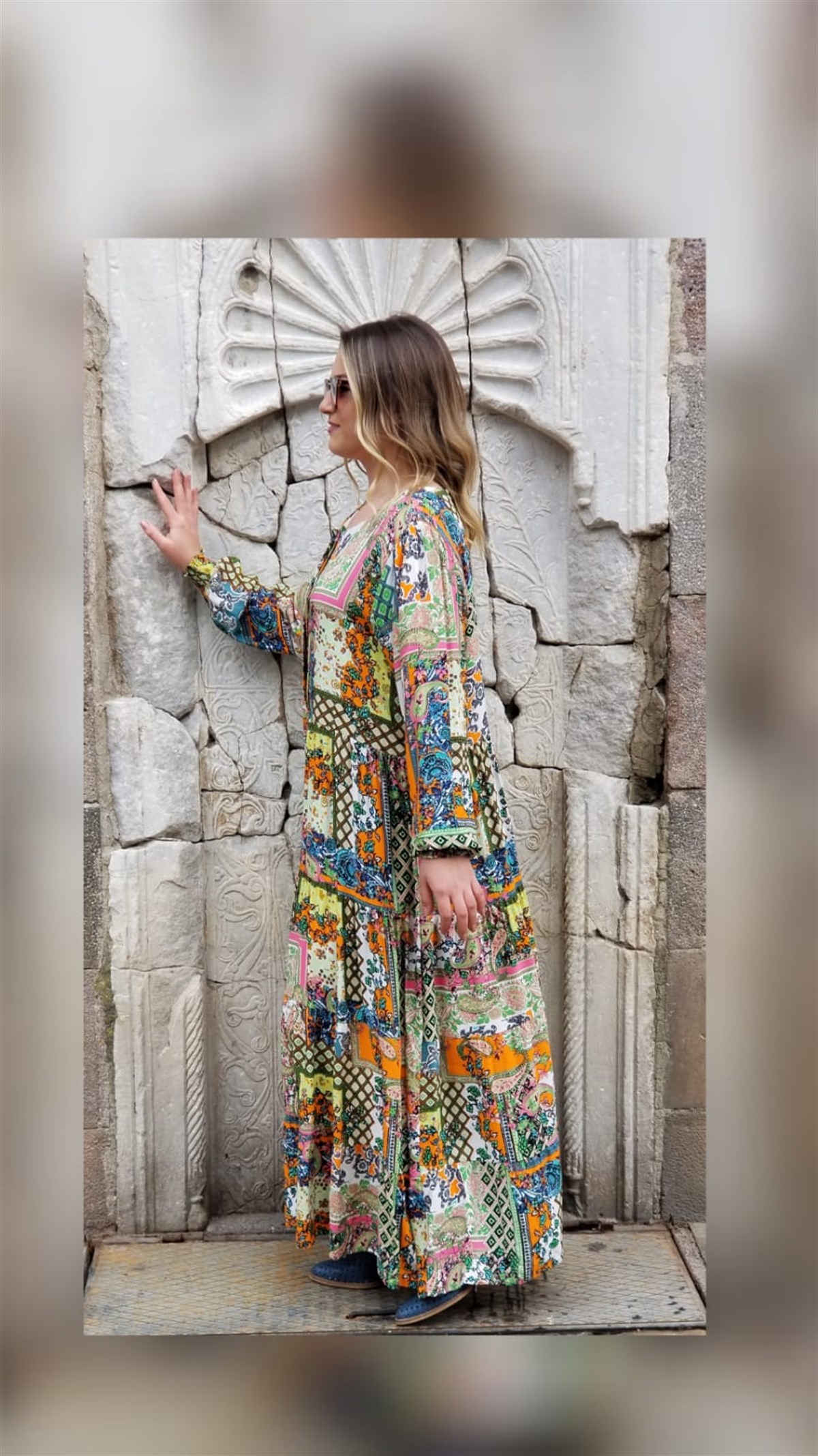 Renkli Salaş Elbise