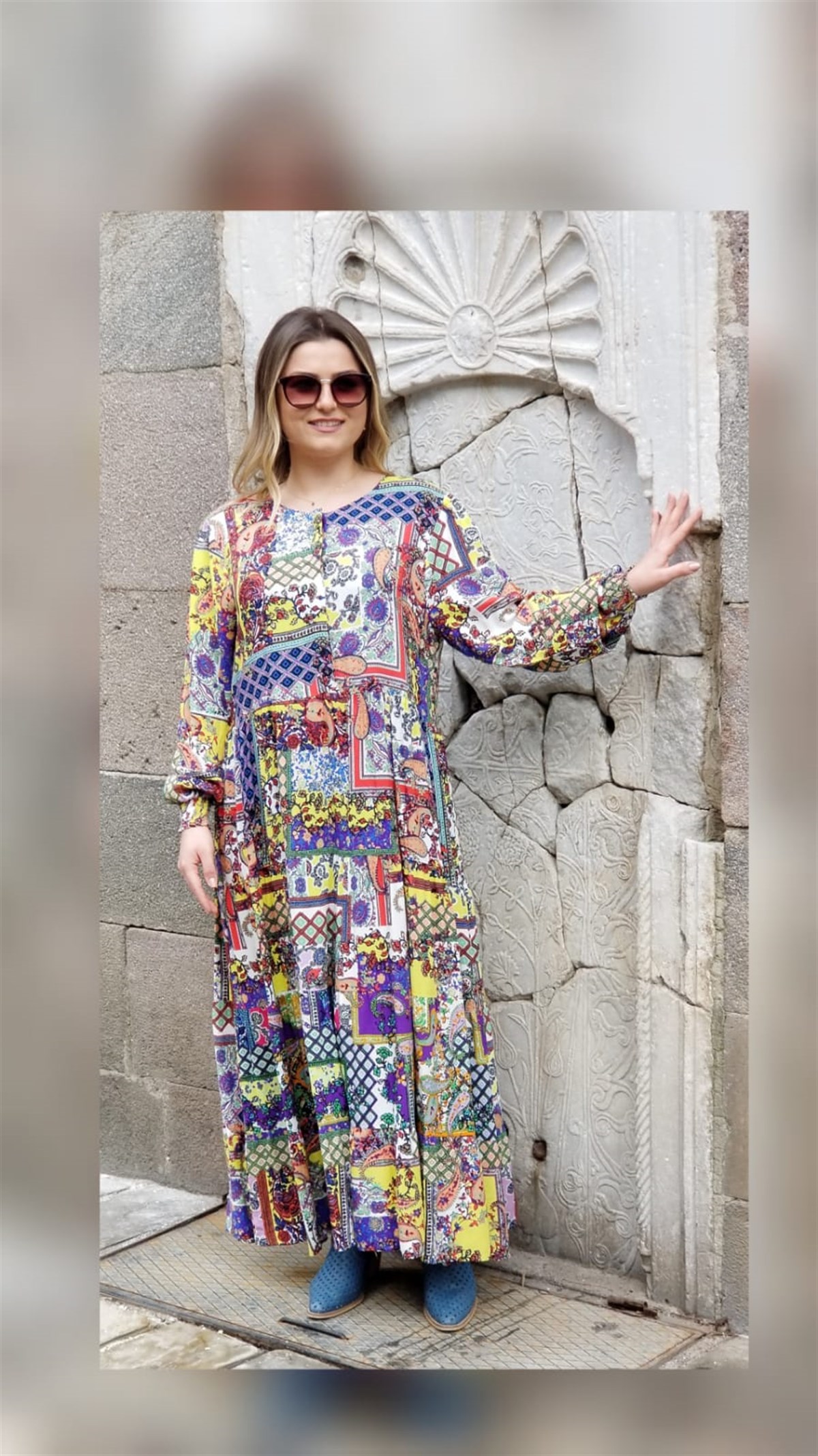 Renkli Salaş Elbise