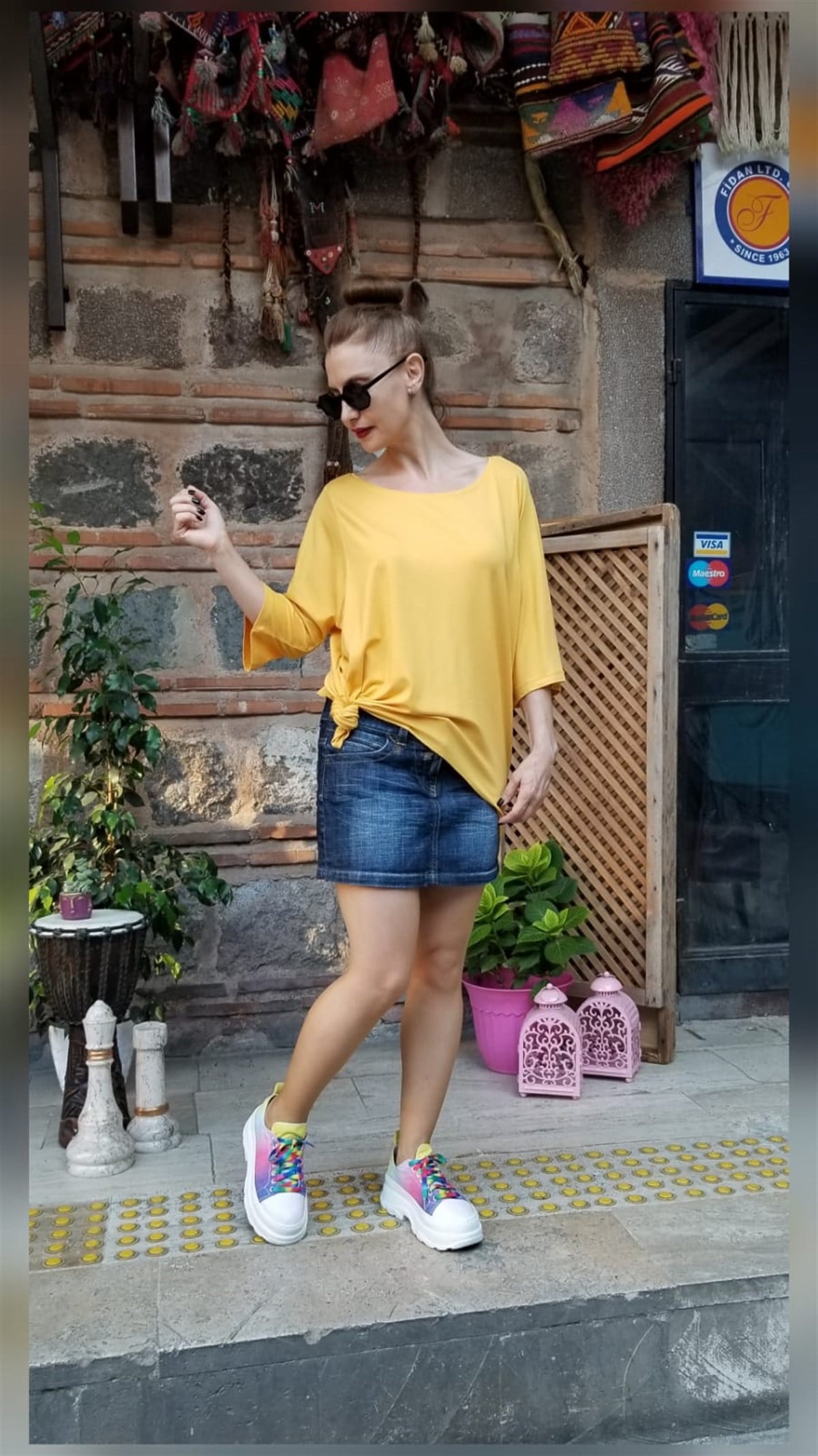 Sar Penye Kumaş Asimetrik Bluz