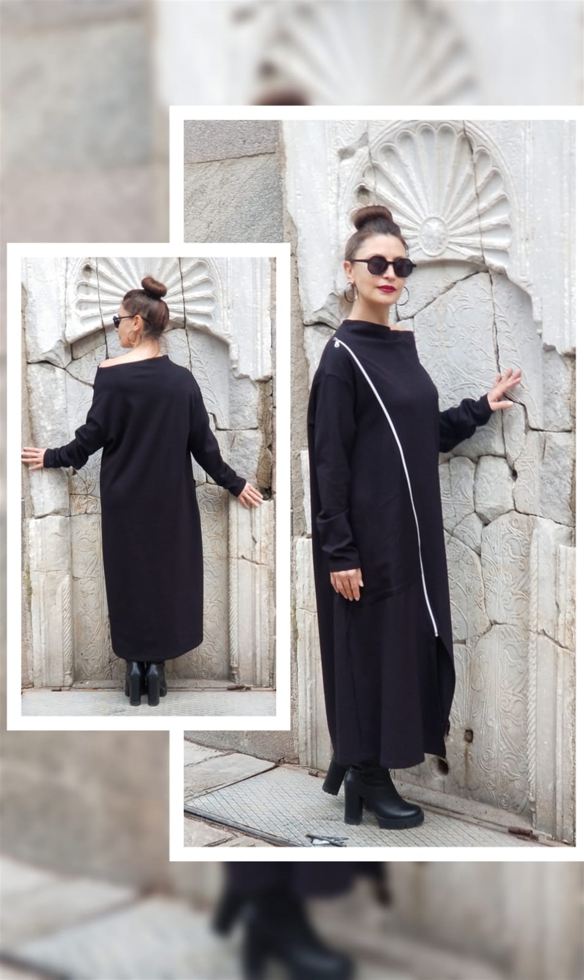 Siyah Elbise ( Yandan Fermuarlı )