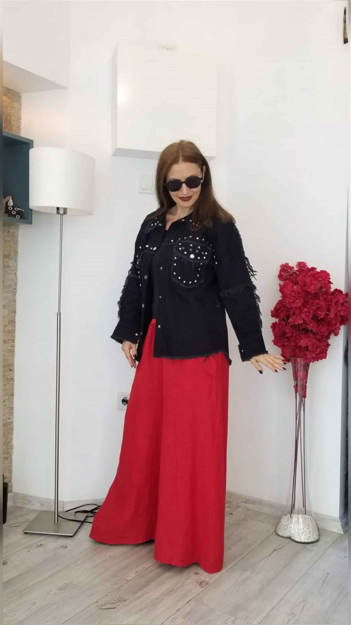 Siyah Tasarım Kot Ceket