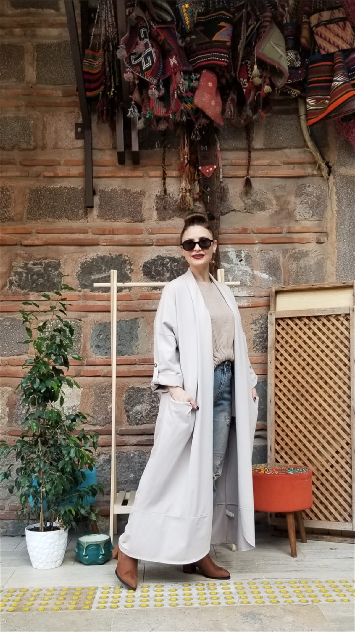 Taş Rengi Kaftan