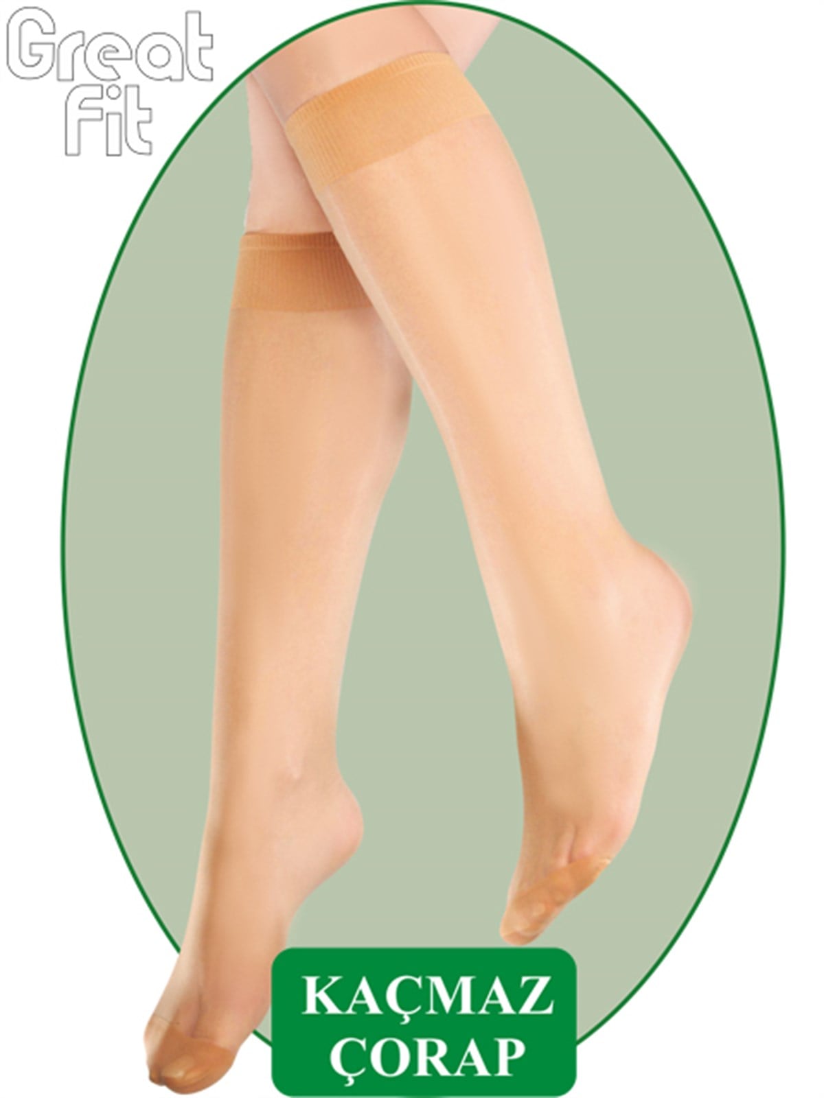 Great Fit - Kaçmaz (Non-Run) Dizaltı Kadın Çorap