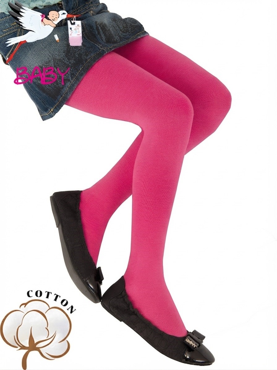 Bebek Cotton Külotlu Çorap - Fuşya