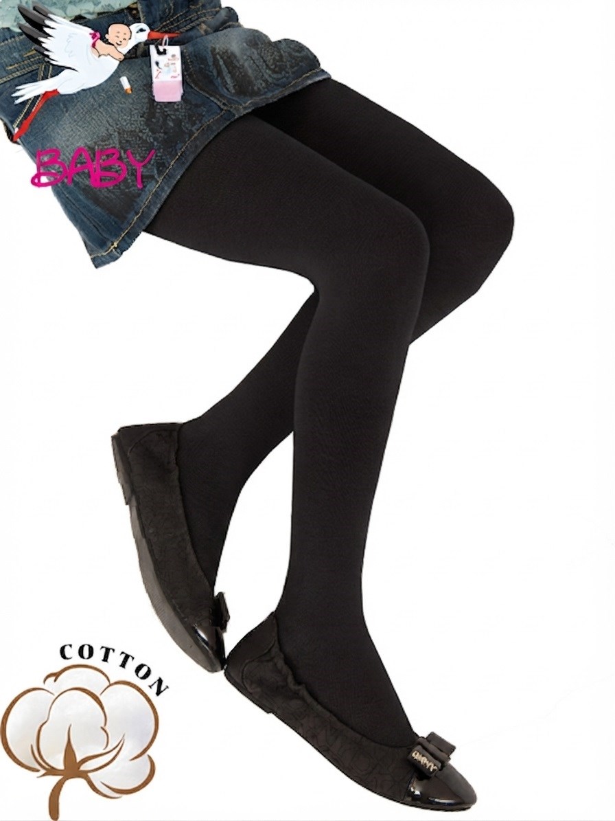 Bebek Cotton Külotlu Çorap - Siyah