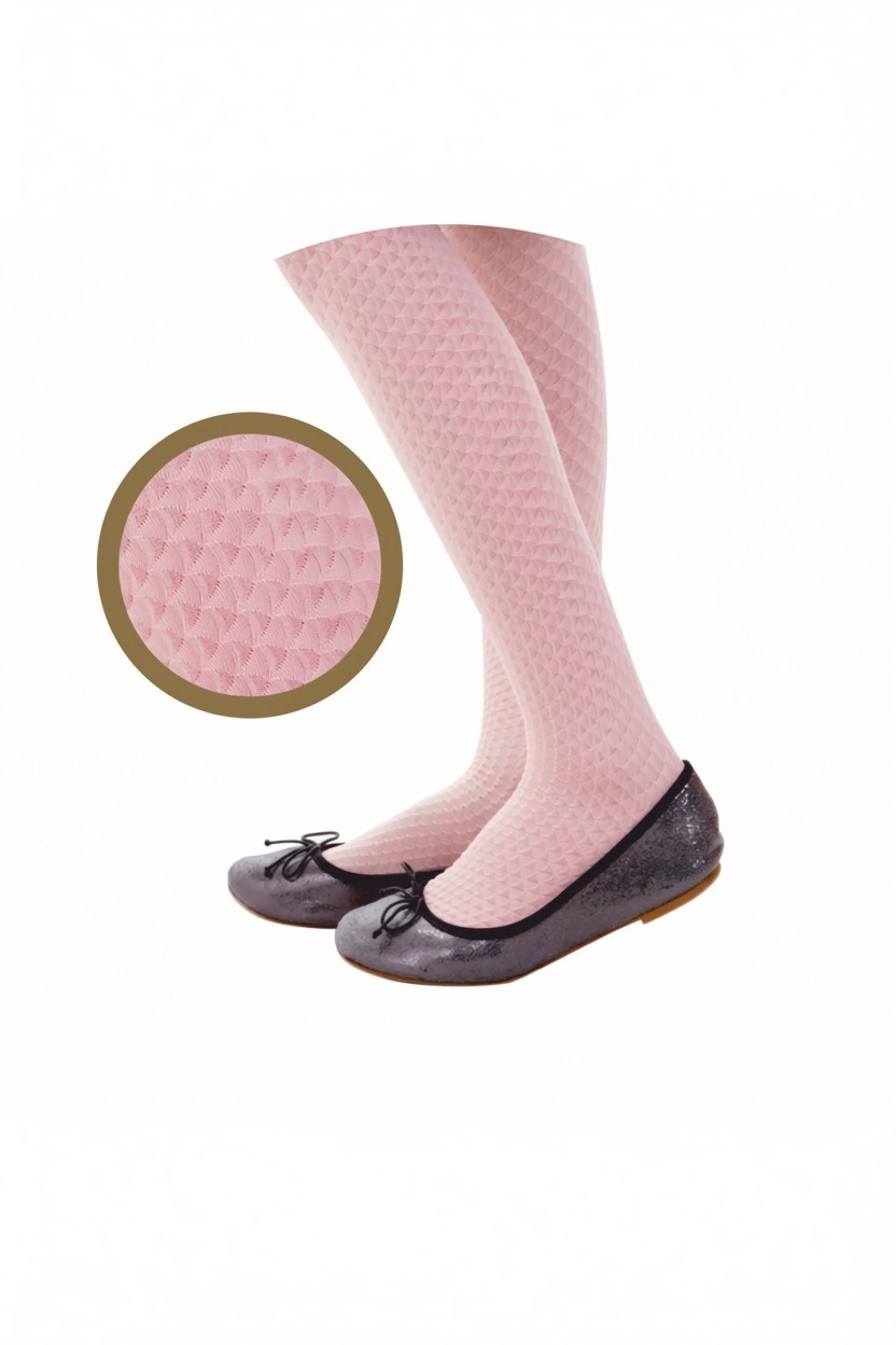 Bebek Damla Desenli Mikro Külotlu Çorap - Pembe