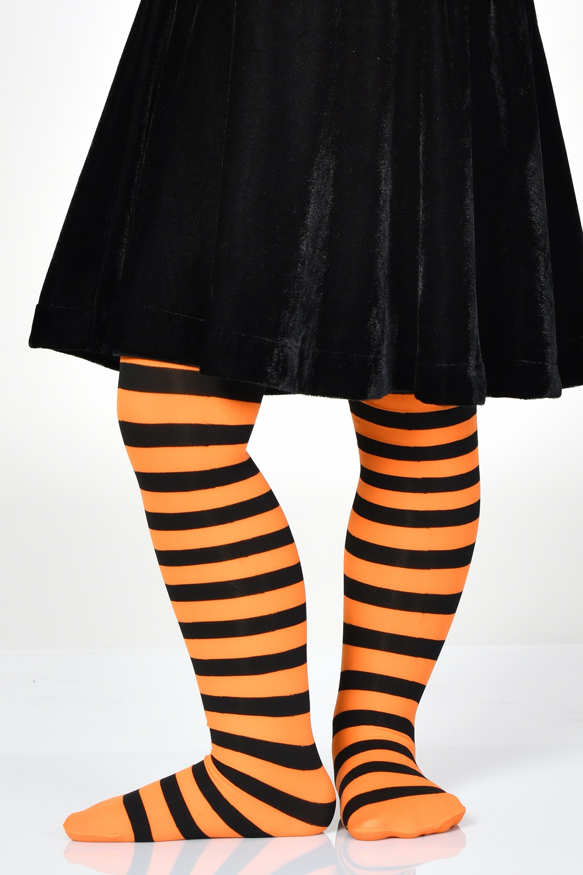 Çocuk-Bebek Halloween Holley Turuncu-Siyah Çember Desenli Külotlu