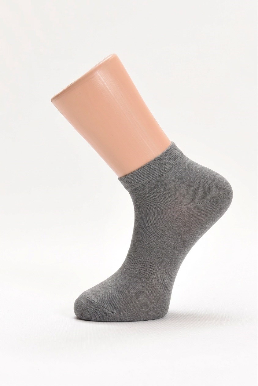 Erkek Naturel Fiber Patik Çorap Çorap - Gri