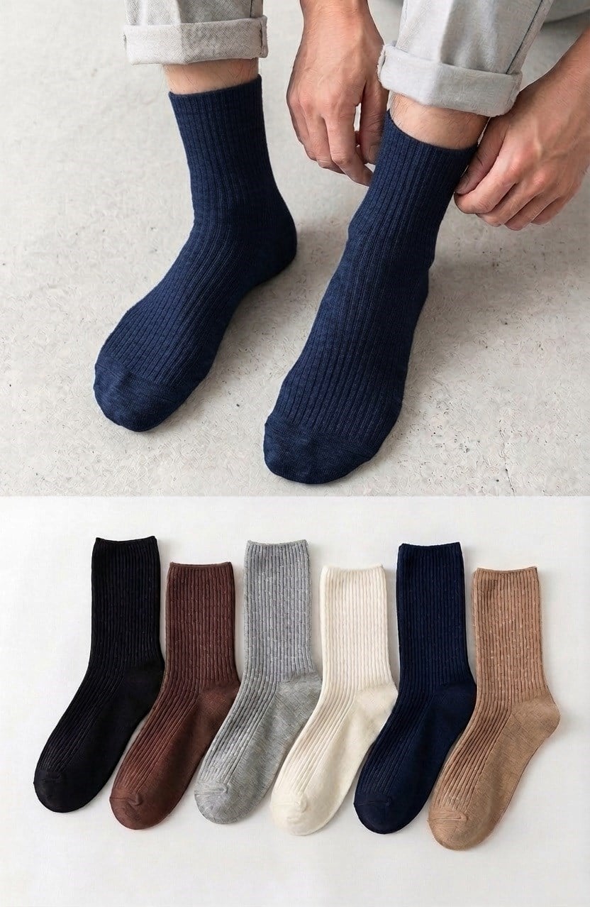 Erkek Naturel Fiber Rahat Esnek Konforlu Çorap - Lacivert