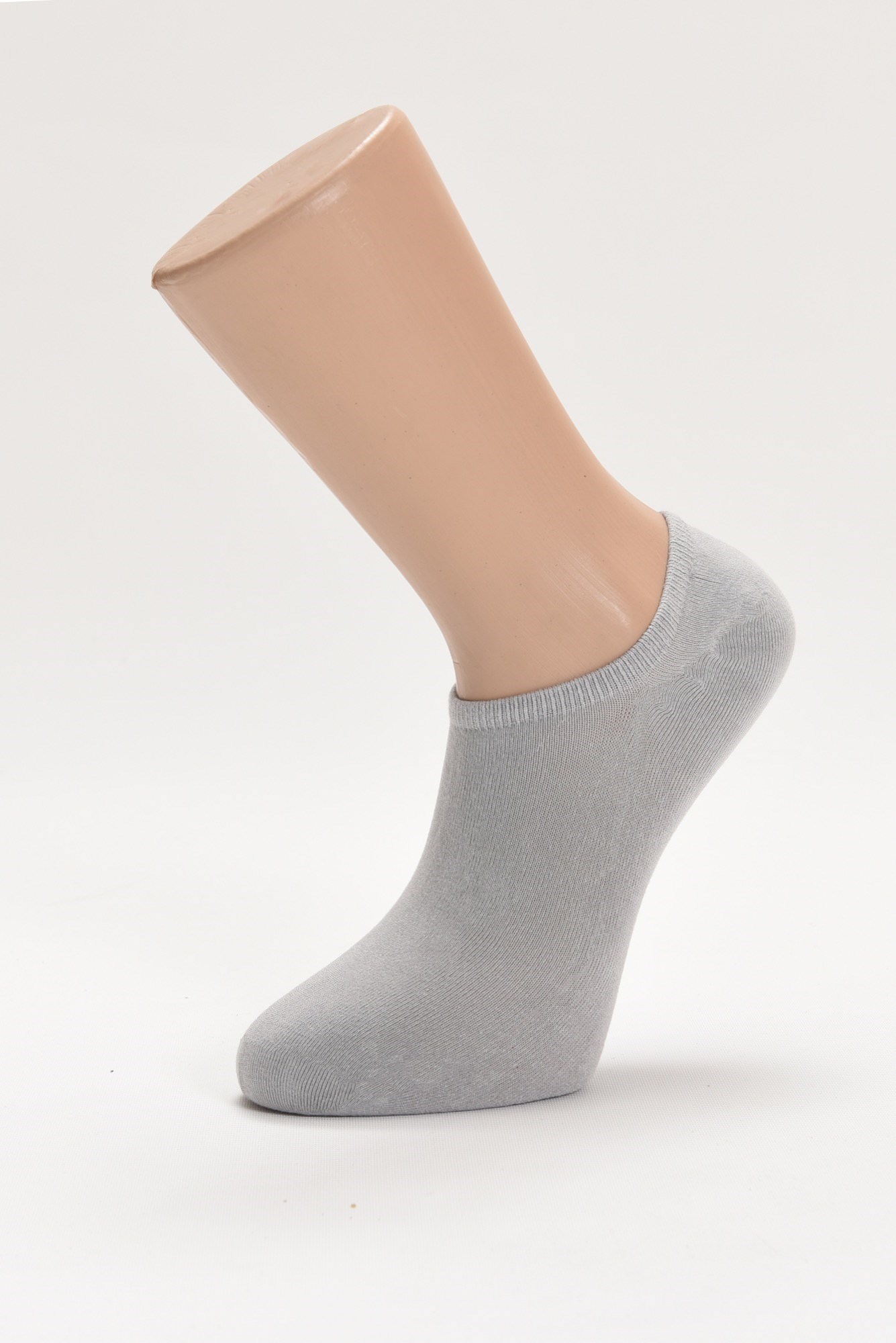 Erkek Naturel Fiber Sneaker Çorap - Gri