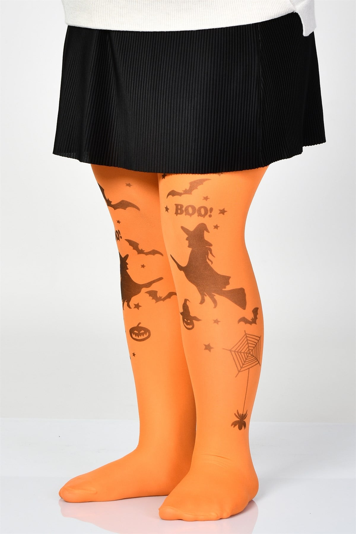 Halloween Desenli Çocuk Külotlu Çorap