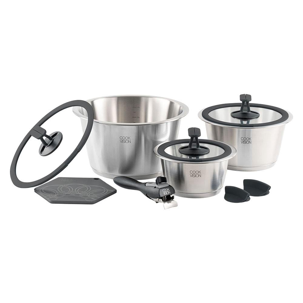 Cookvision Paslanmaz Çelik Tencere Seti 10 Parça