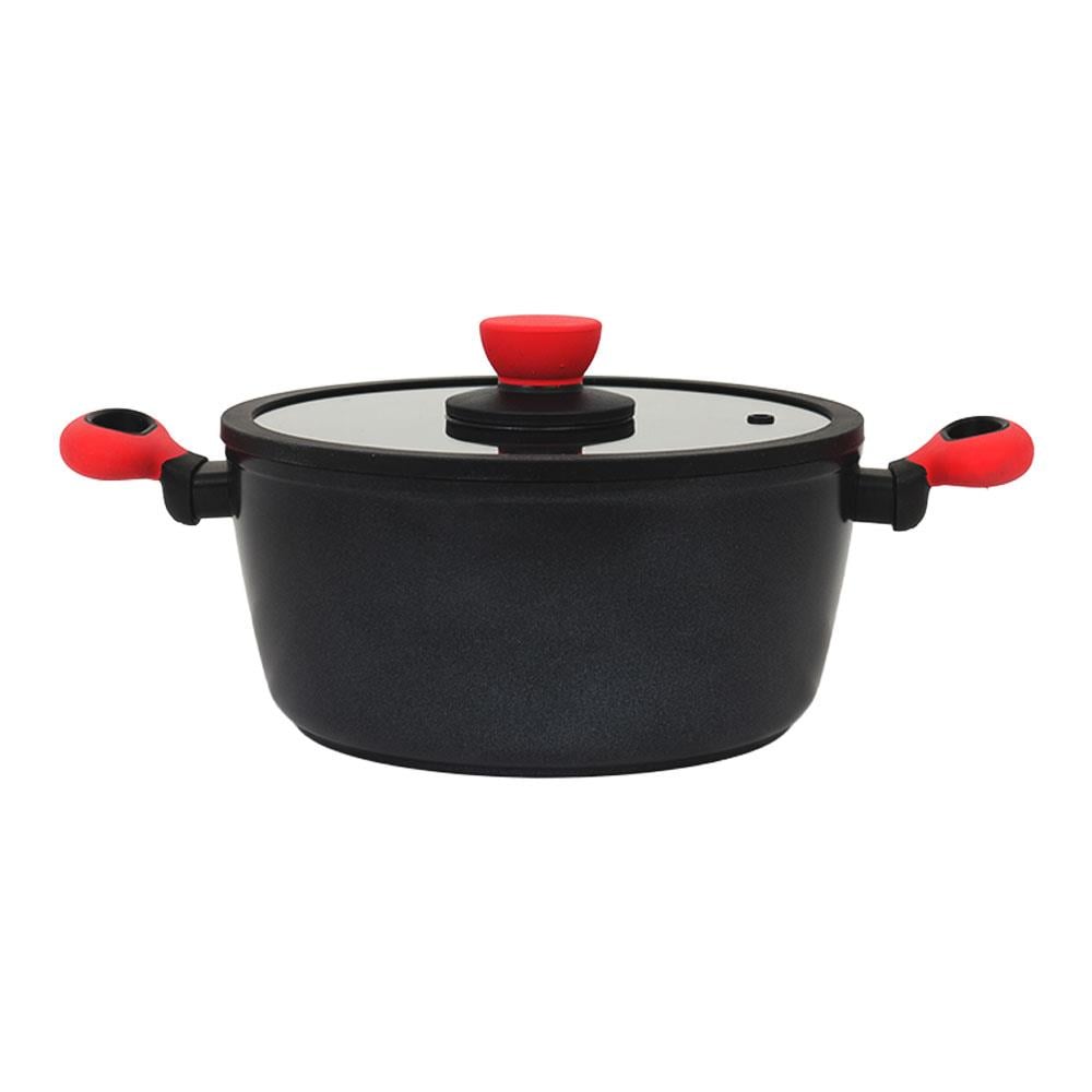 Leggno Colorgy Diamond Pro Derin Tencere 20 cm Kırmızı Kulp