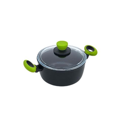 Leggno Colorgy Titanium Tencere 20 cm Yeşil Kulp