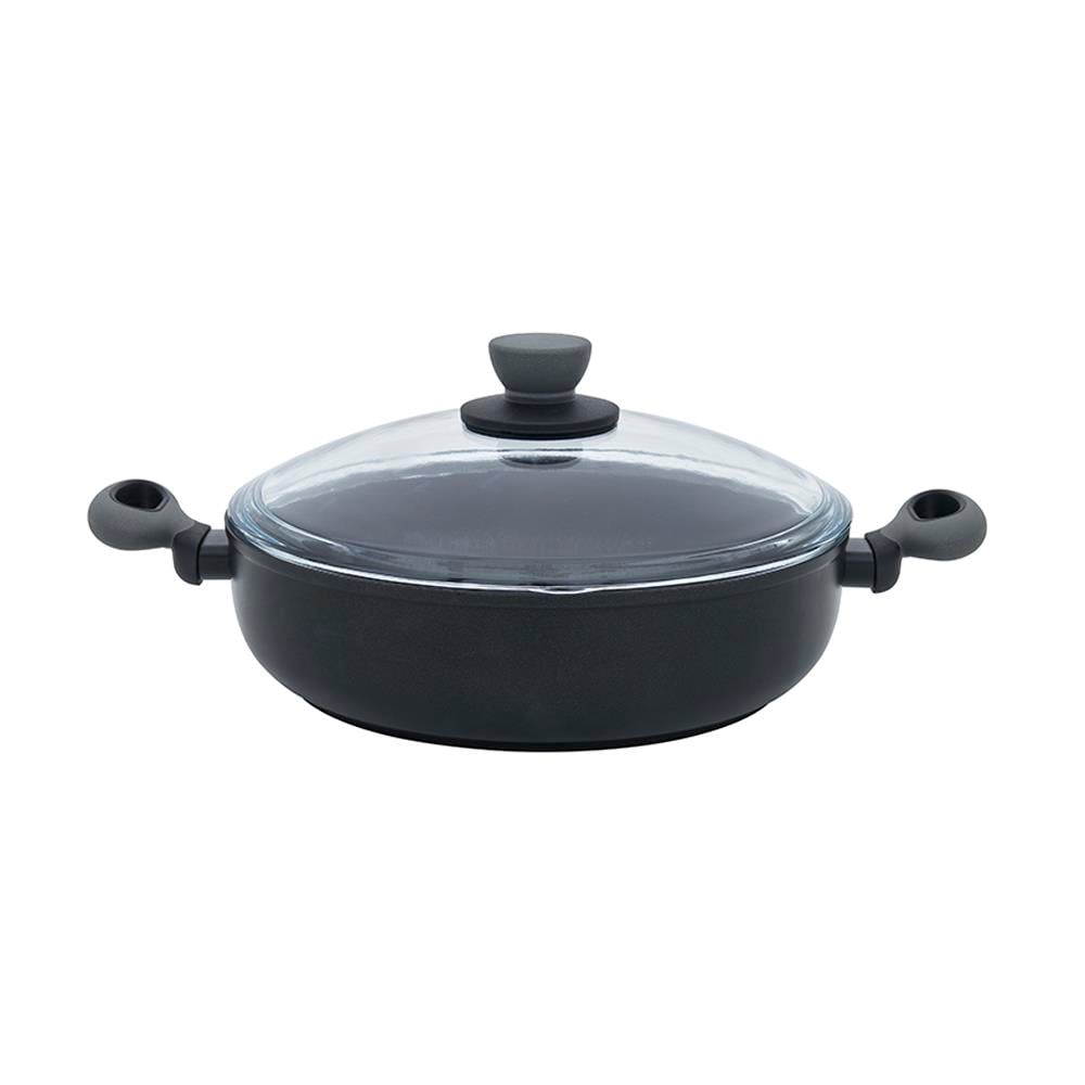 Leggno Colorgy Titanyum Sığ Pilav Tenceresi 28 cm Gri