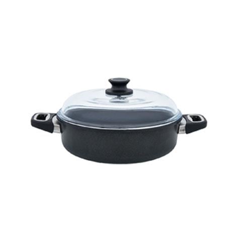 Leggno Premium İndüksiyon Sığ Pilav Tenceresi 24 cm Siyah