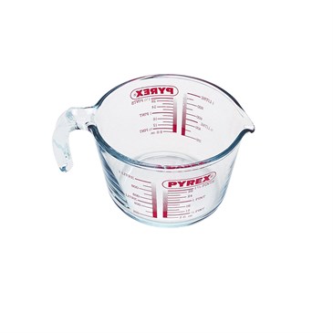 Pyrex Çok Fonksiyonlu Kulplu Cam Ölçü Kabı 1 L